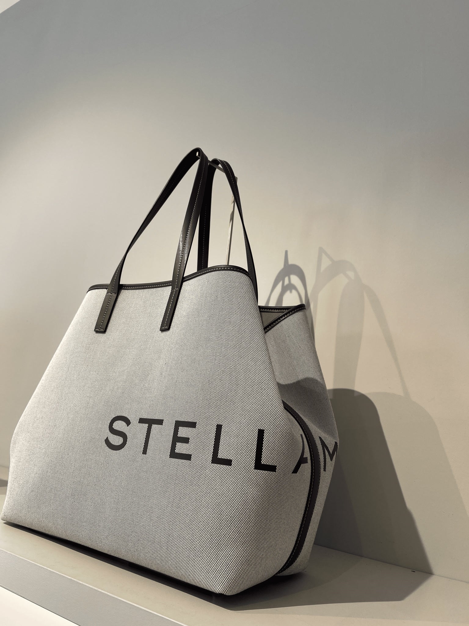 Stella McCartney Damska torba na zakupy Salt and Pepper CanvasStella Mccartney