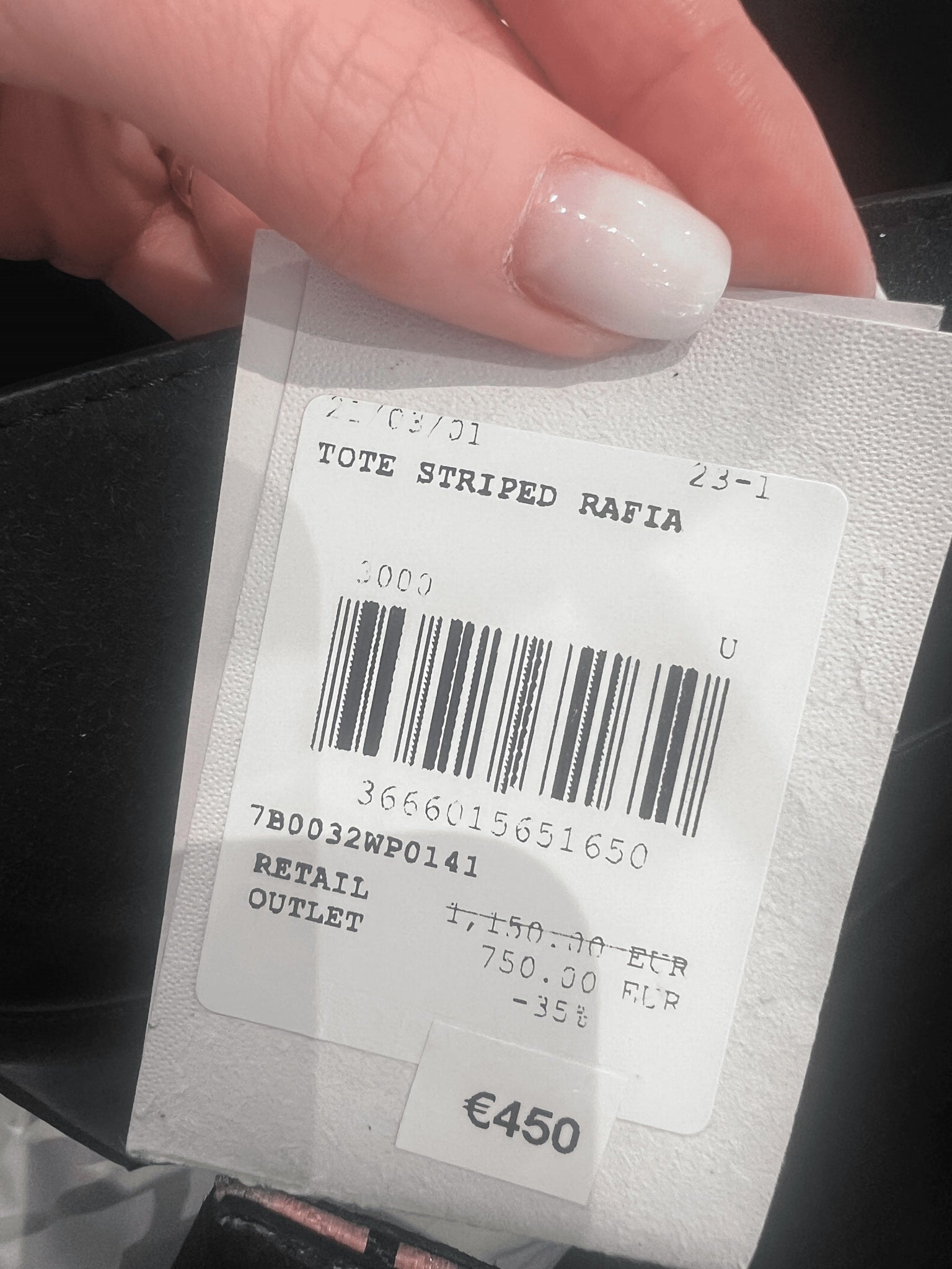 Stella McCartney Damska torba rafiowa paskowanaStella Mccartney