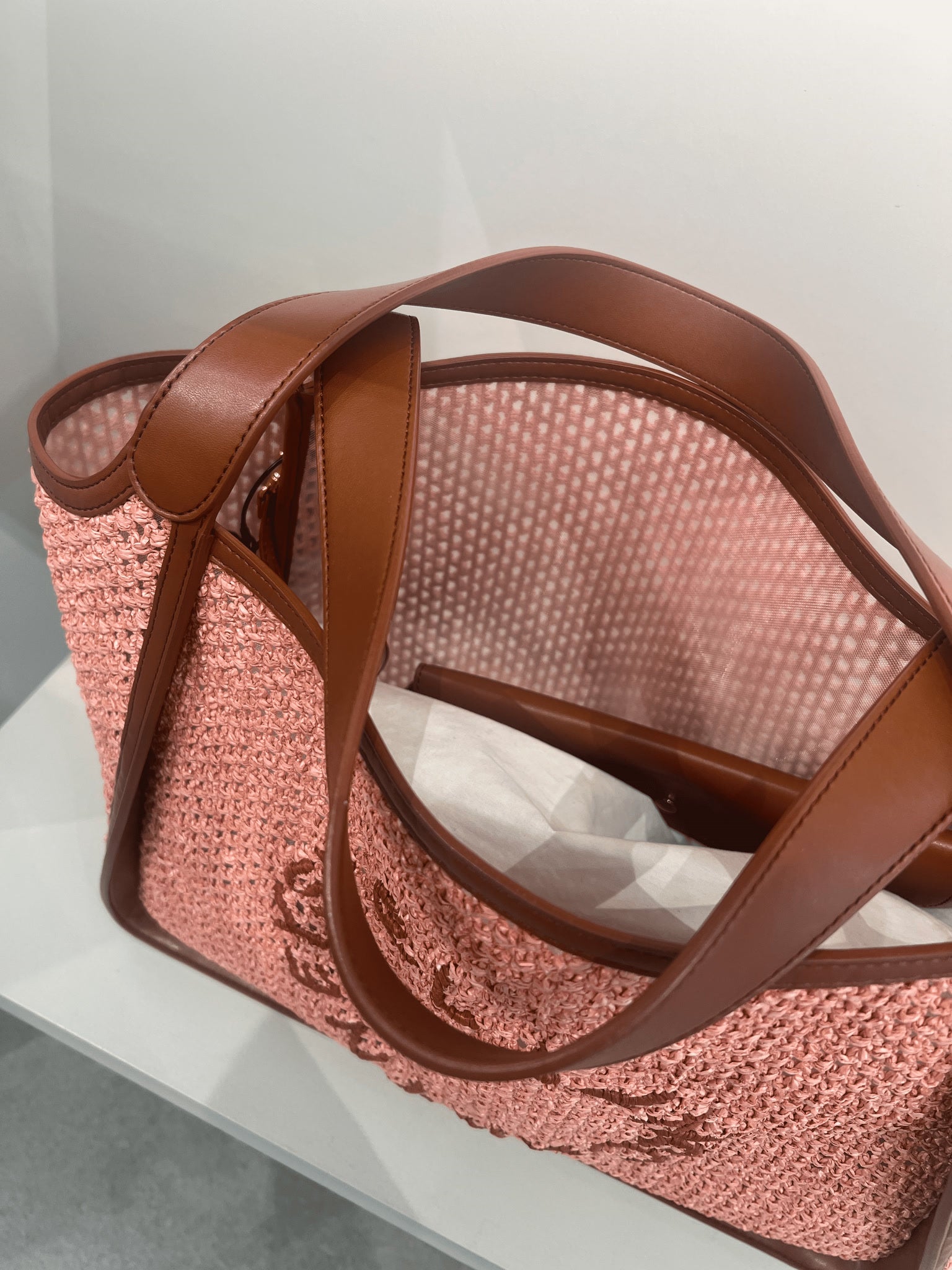 Stella McCartney Damska torba Tote Rafia MeshStella Mccartney