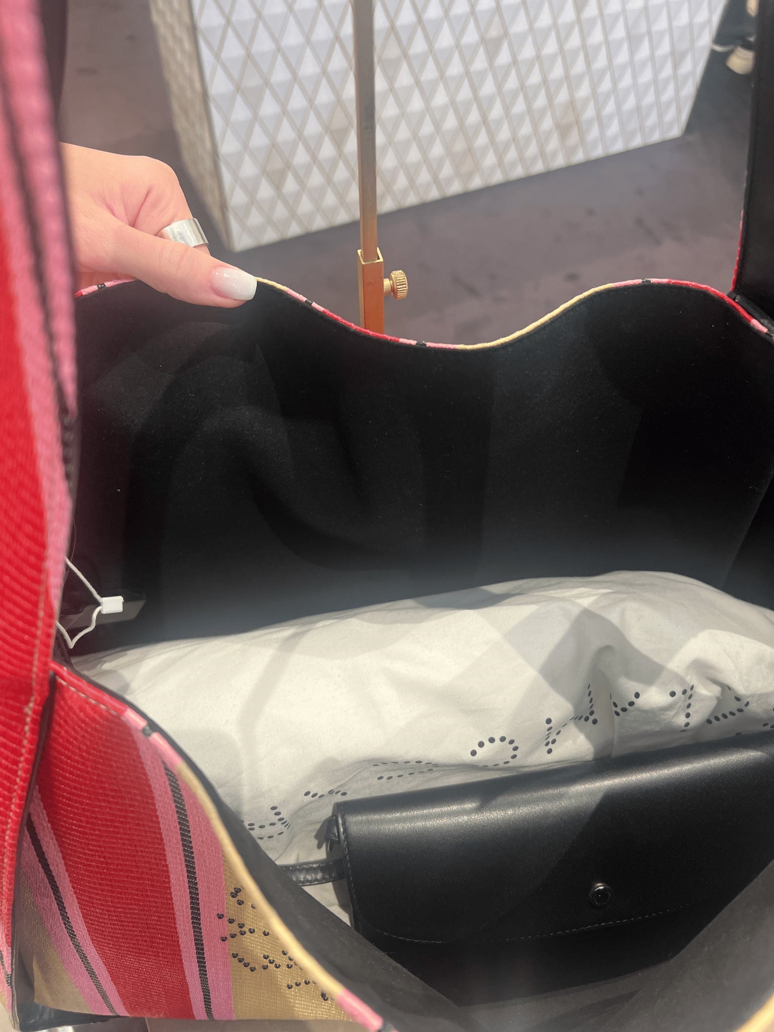 Stella McCartney Damska torba Tote Striped RafiaStella Mccartney