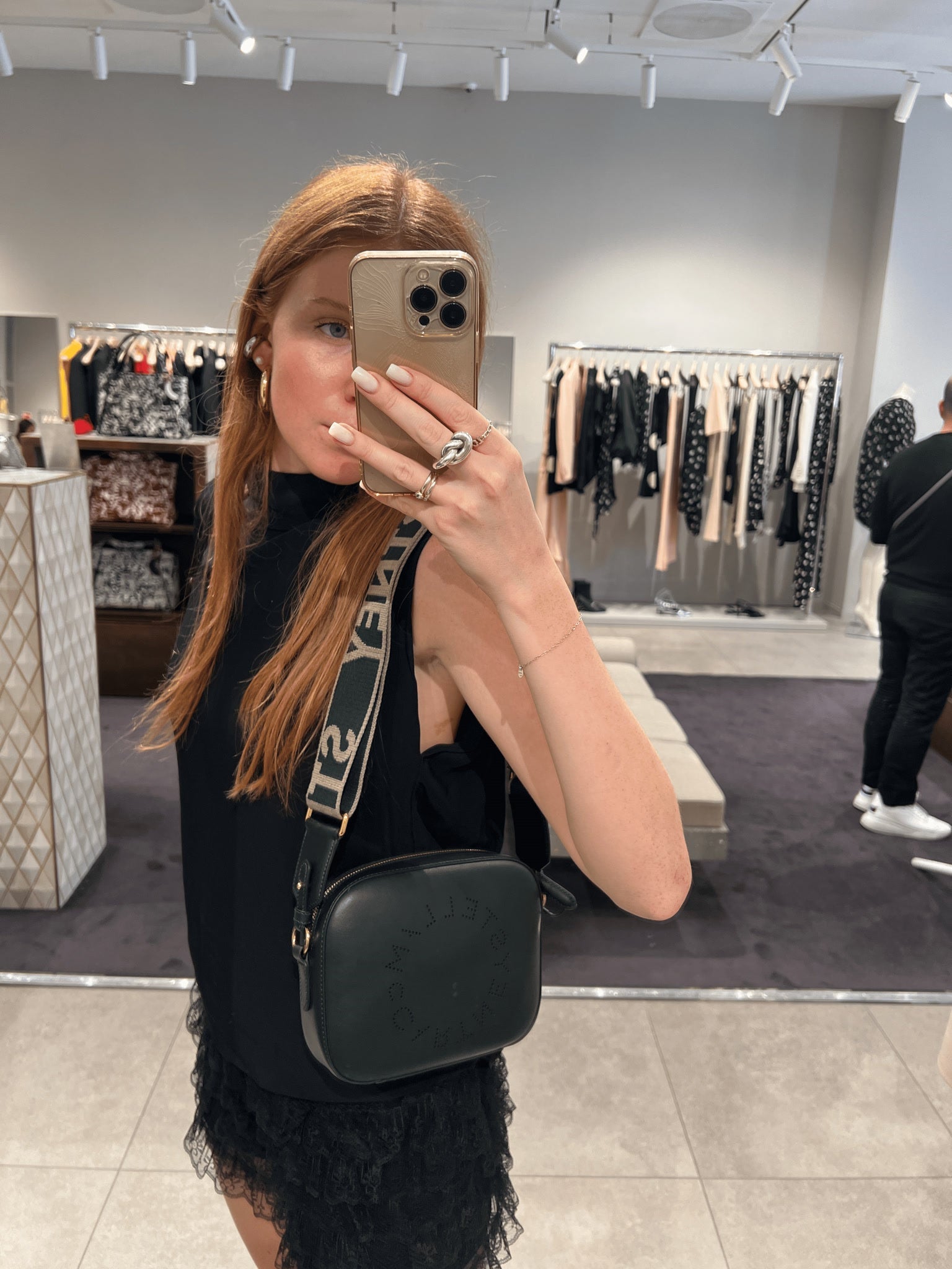 Stella McCartney Damska torebka Camera czarnaStella Mccartney