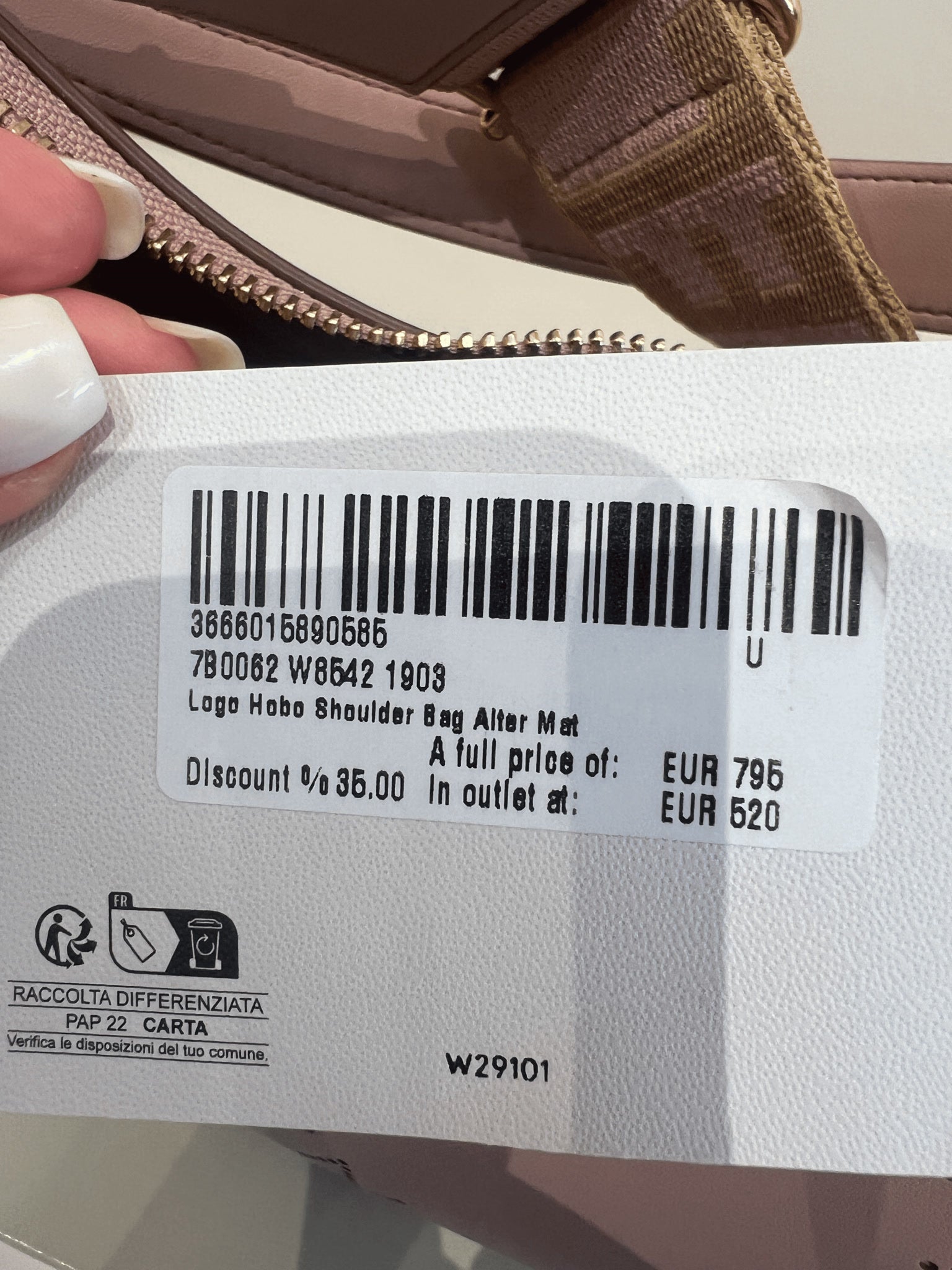 Stella McCartney Damska torebka Hobo Logo beżowaStella Mccartney