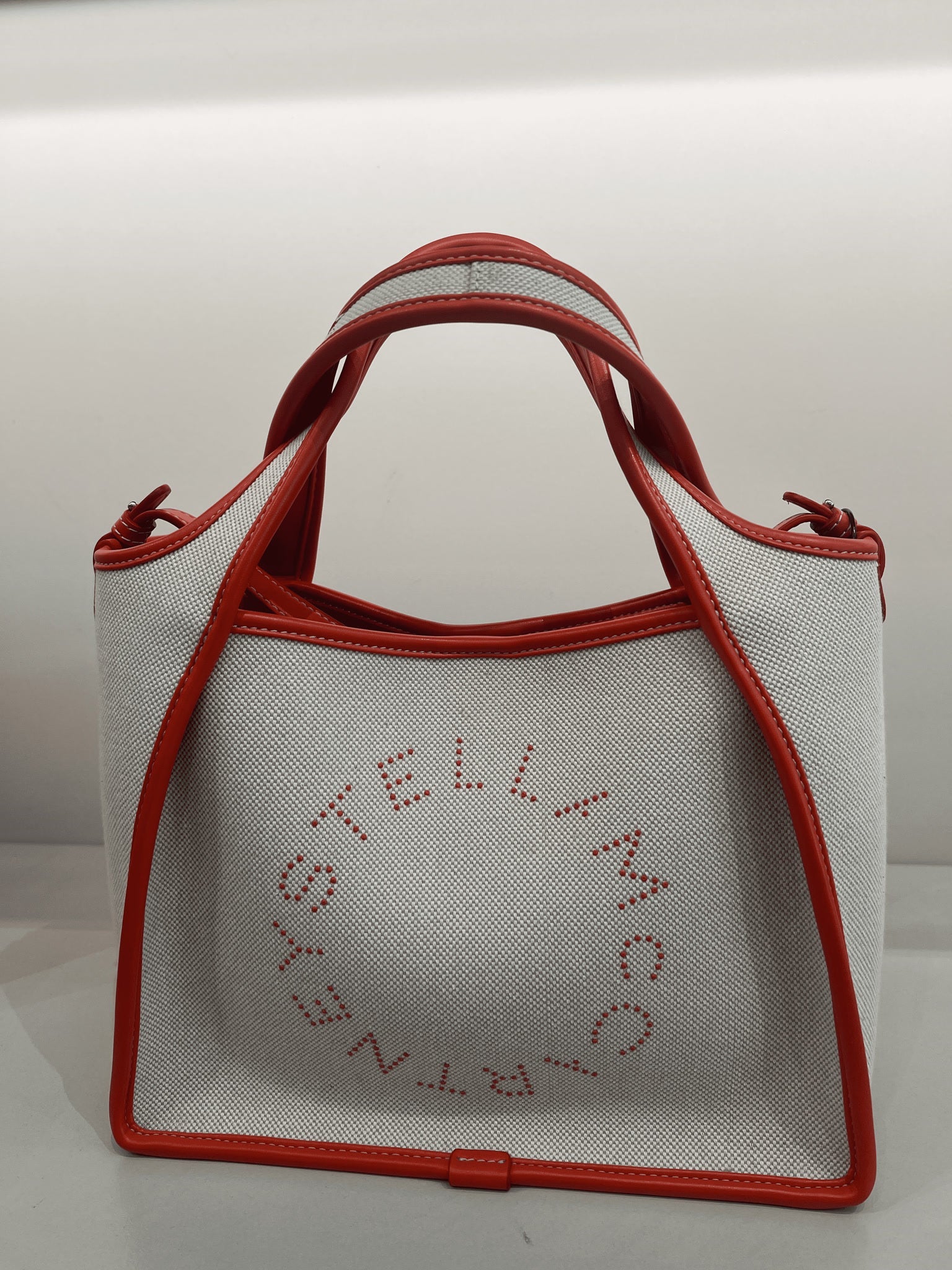 Stella McCartney Damska torebka na ramię canvas Salt & PepperStella Mccartney