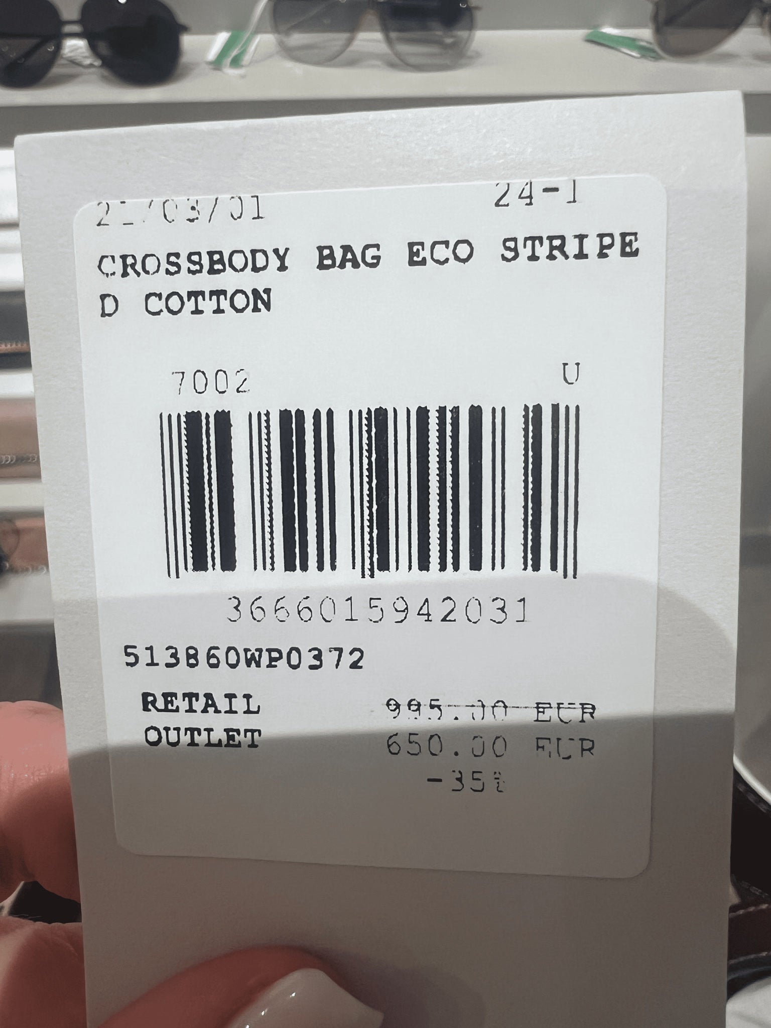 Stella McCartney Damska torebka na ramię Eco Stripe CottonStella Mccartney