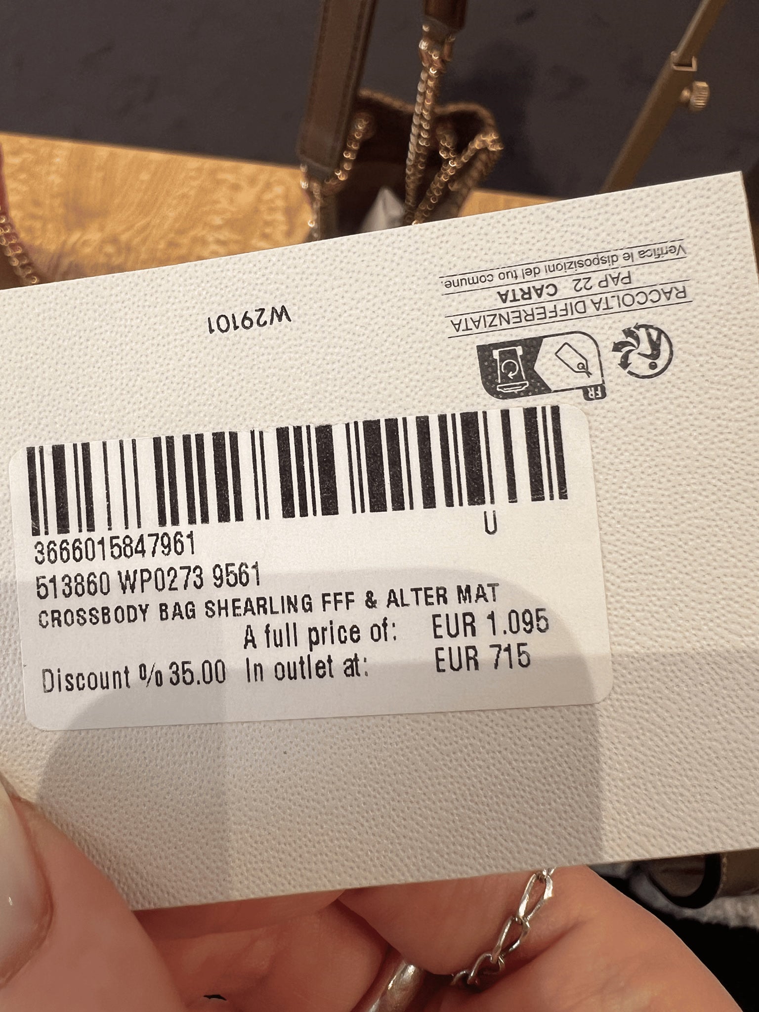 Stella McCartney Damska torebka shearlingStella Mccartney