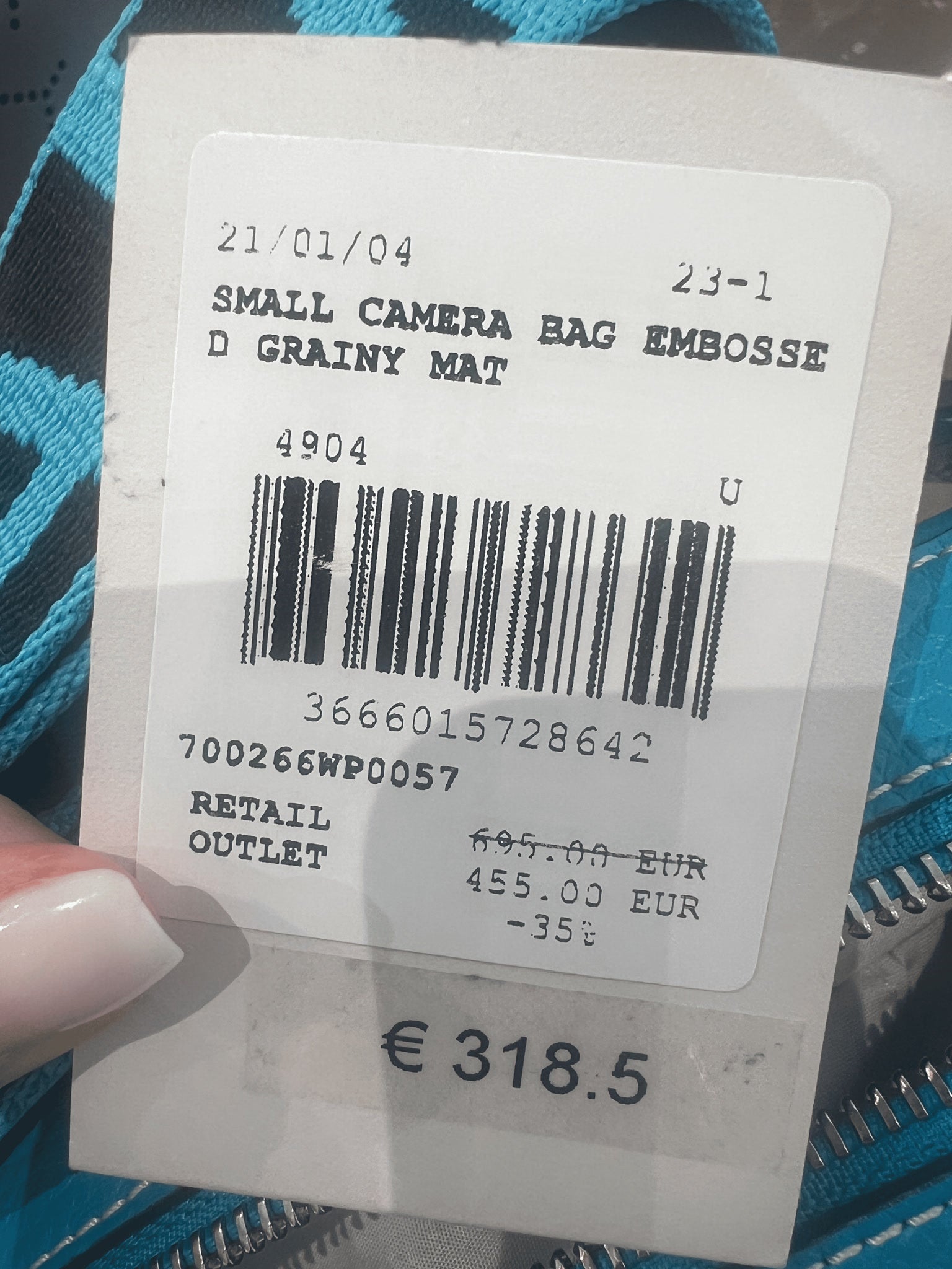 Stella McCartney Damska torebka Small Camera Bag niebieskaStella Mccartney