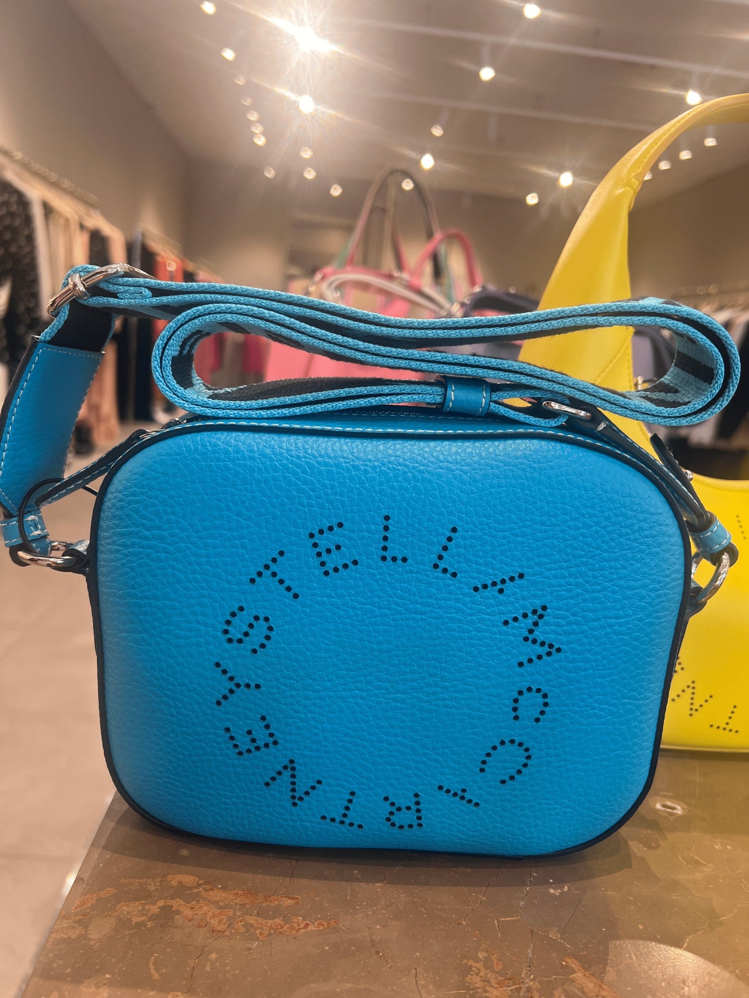 Stella McCartney Damska torebka Small Camera Bag niebieskaStella Mccartney