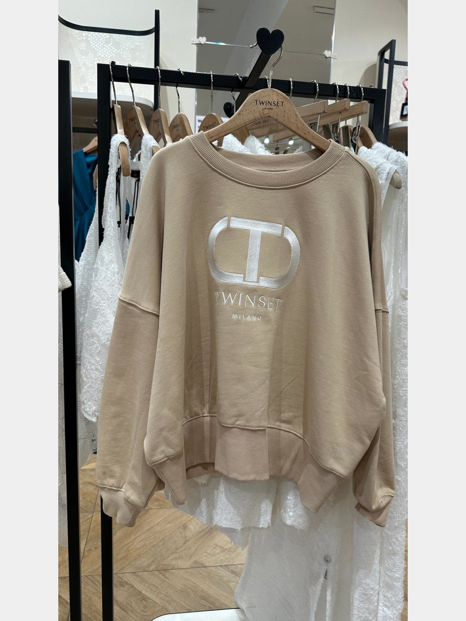 Twinset Felpa Girocollo Con Ricamo LogoTwinset