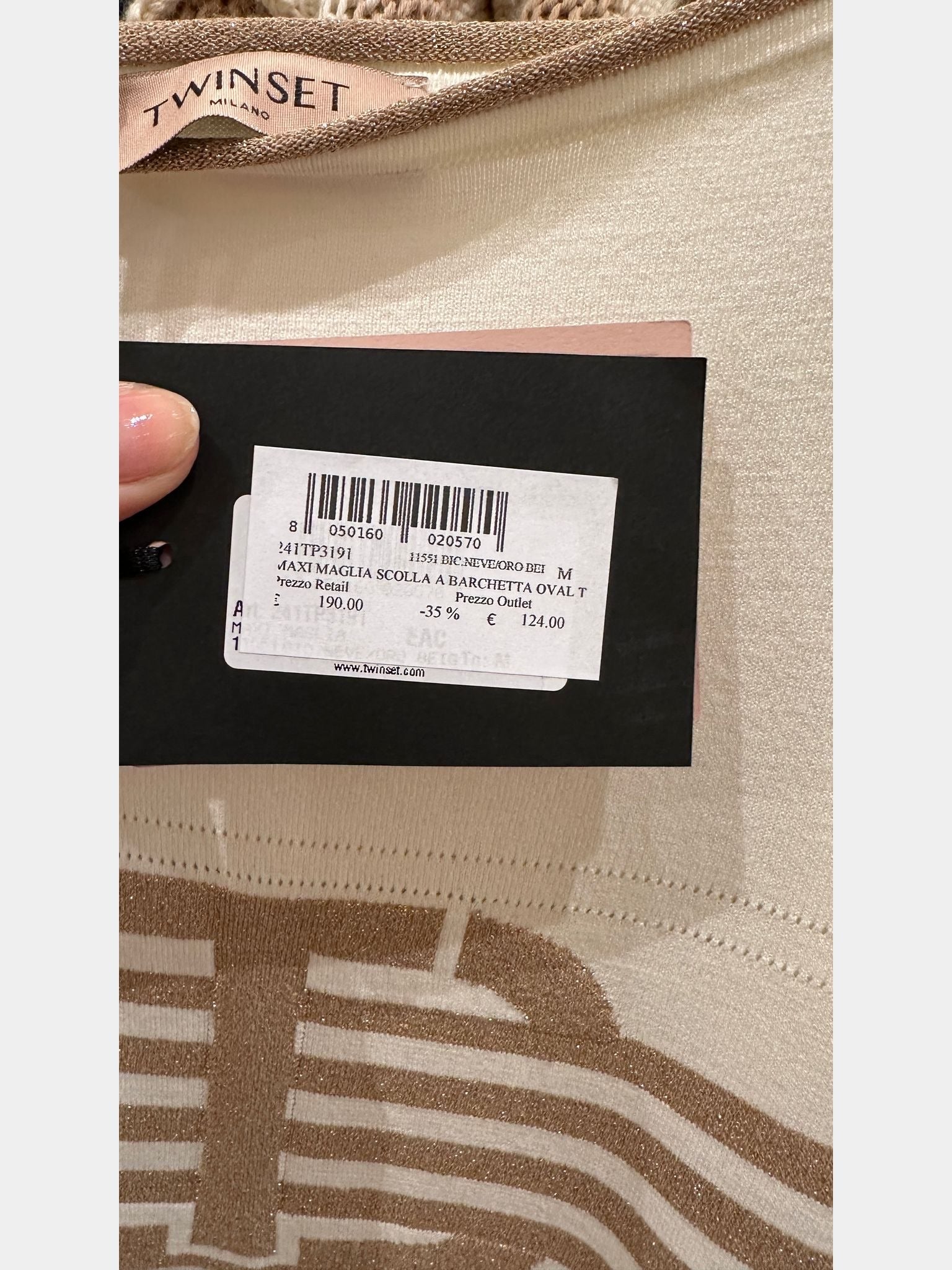 Twinset Maxi Maglia Scolla a Barchetta Oval TTwinset