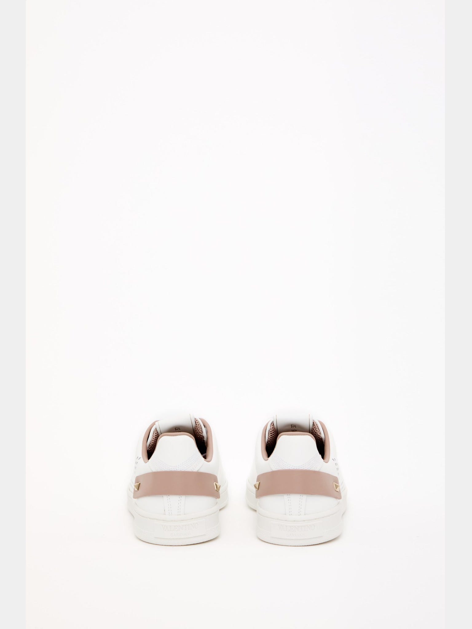 Valentino Backnet Calfskin Sneaker Damskie BiałyValentino