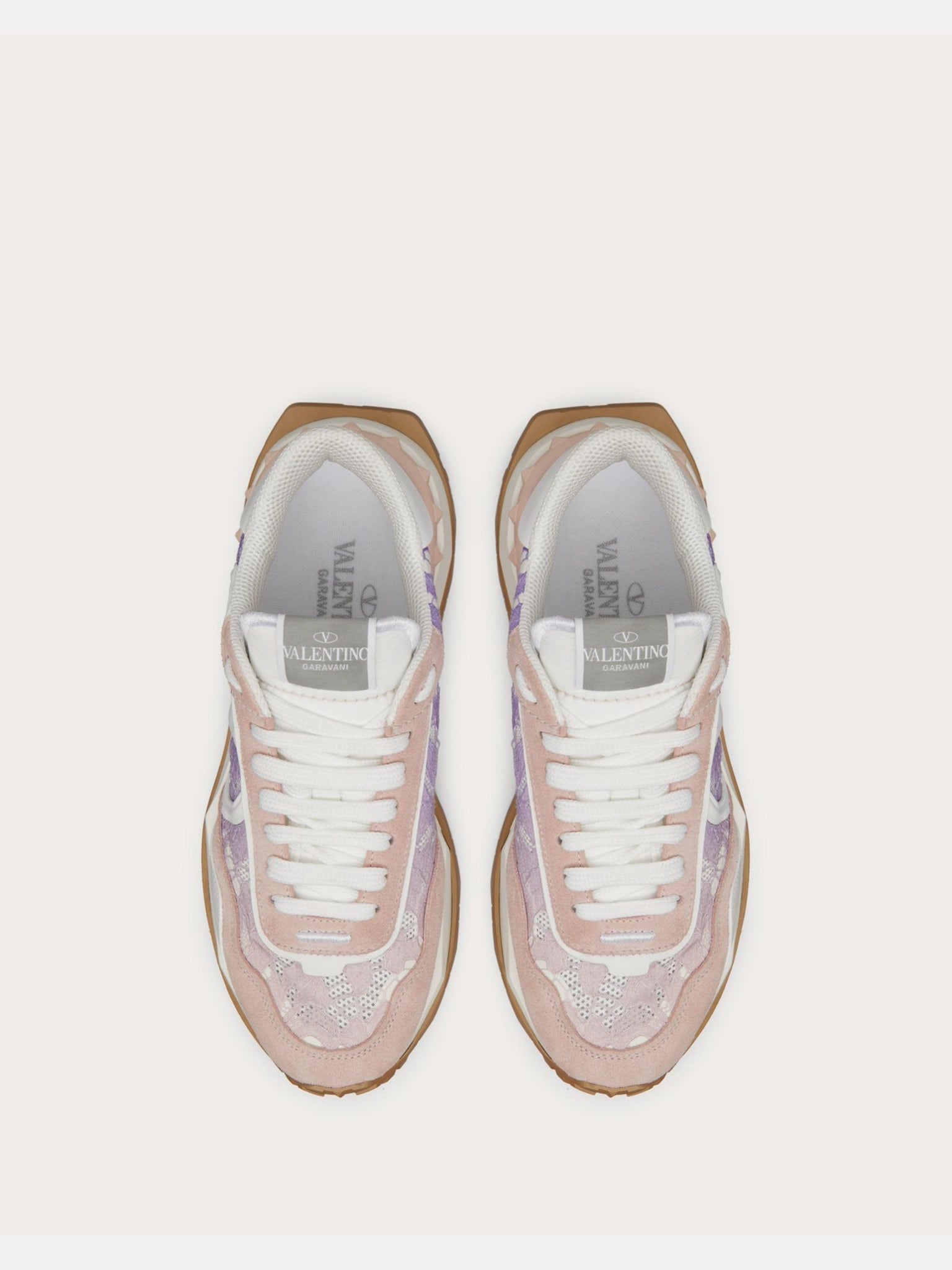 Valentino Damskie Lace And Mesh Lacerunner Trainer V7DValentino