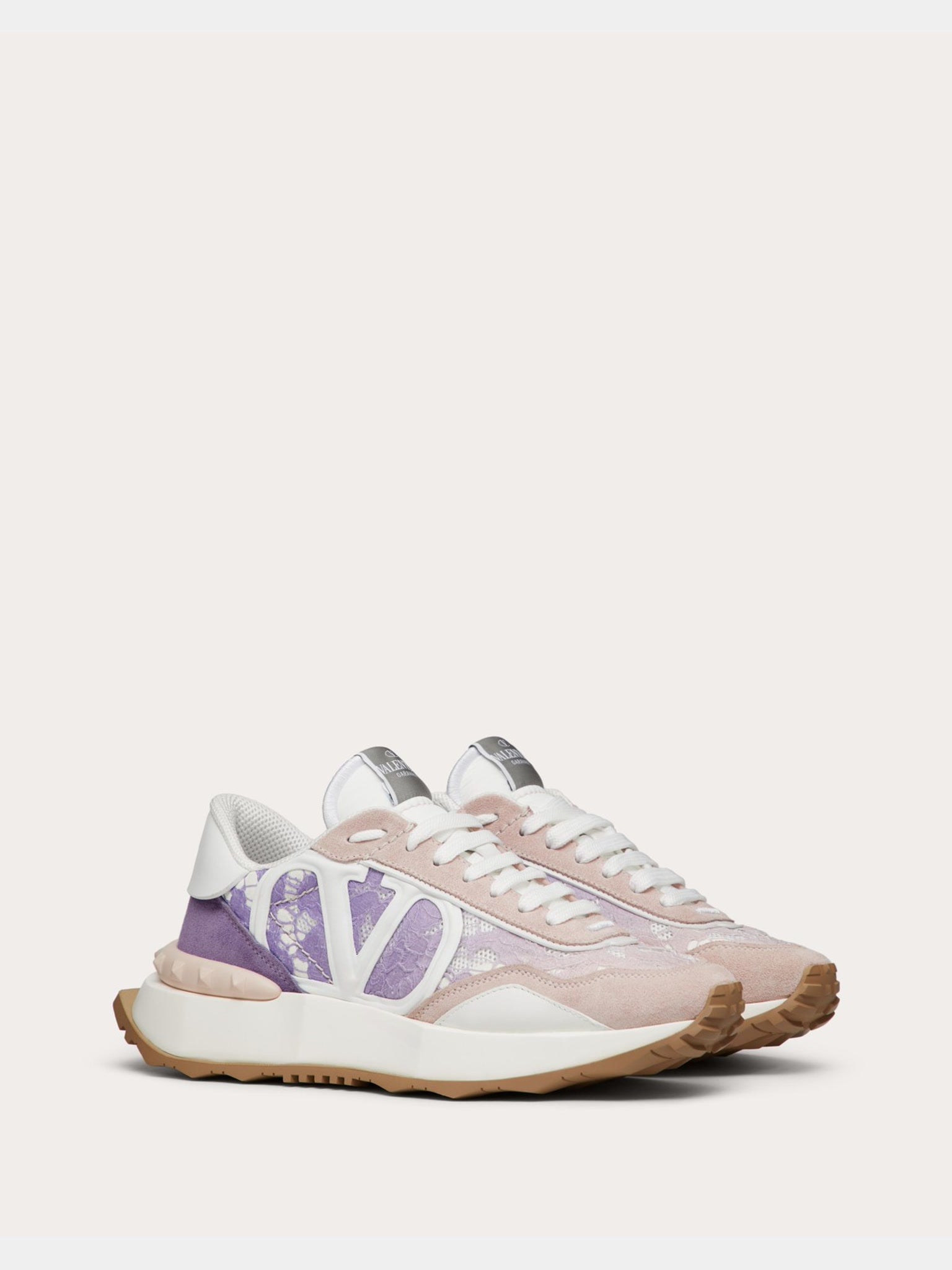 Valentino Damskie Lace And Mesh Lacerunner Trainer V7DValentino
