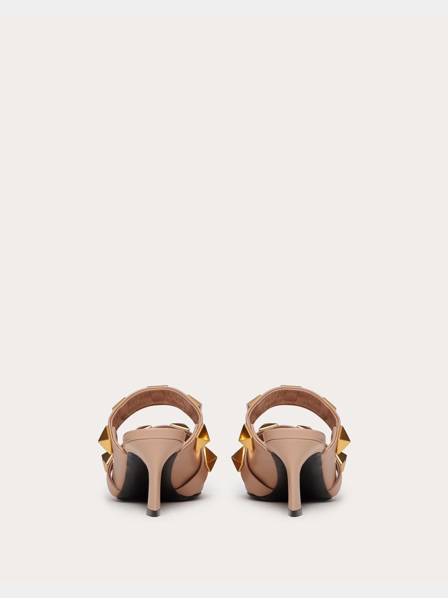 Valentino Damskie Mule Rose Cannelle Roman Stud In Calfskin ZW2S0BM6KET0F9Valentino