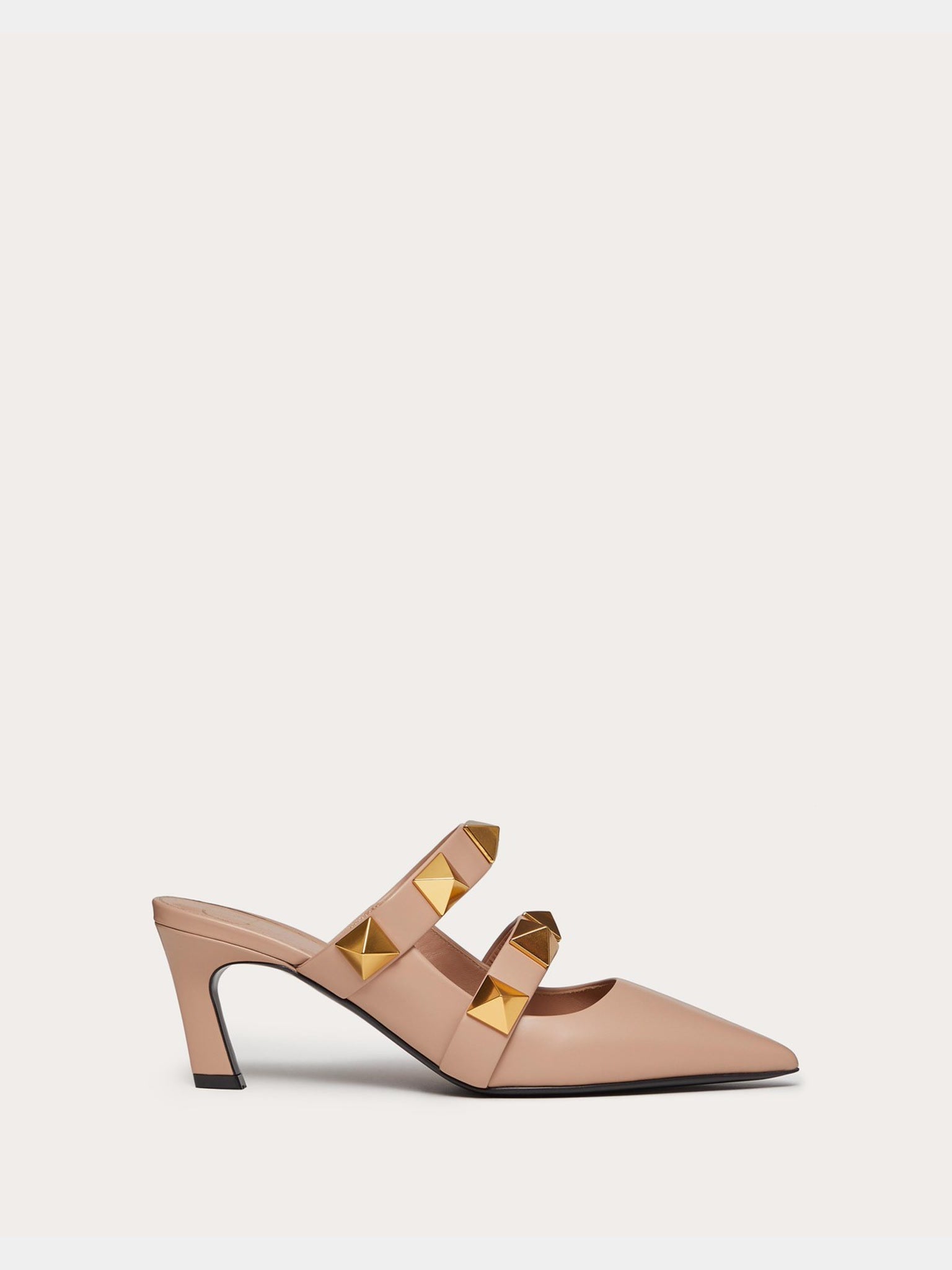 Valentino Damskie Mule Rose Cannelle Roman Stud In Calfskin ZW2S0BM6KET0F9Valentino