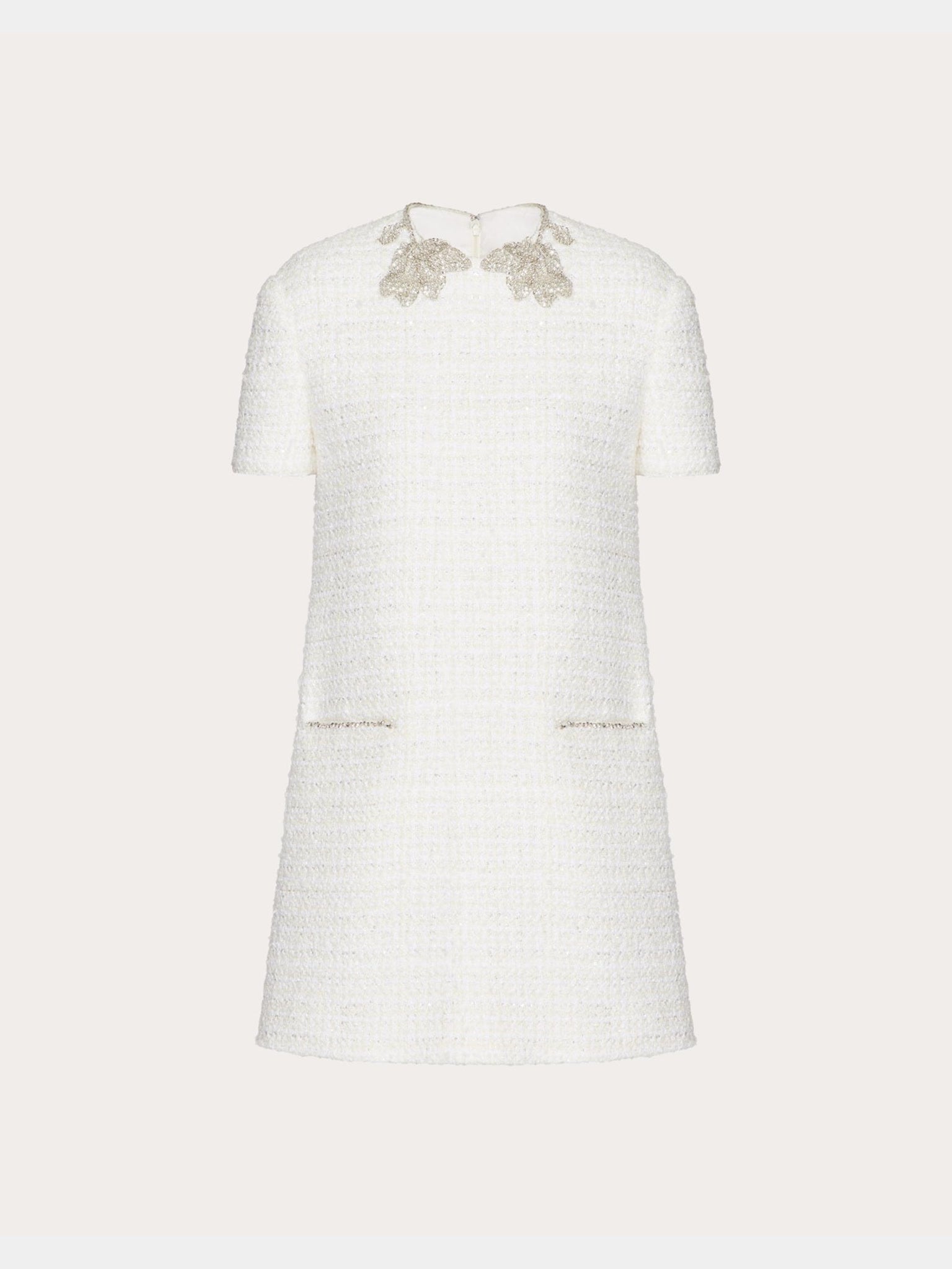 Valentino Embroidered Glaze Tweed Short DressValentino