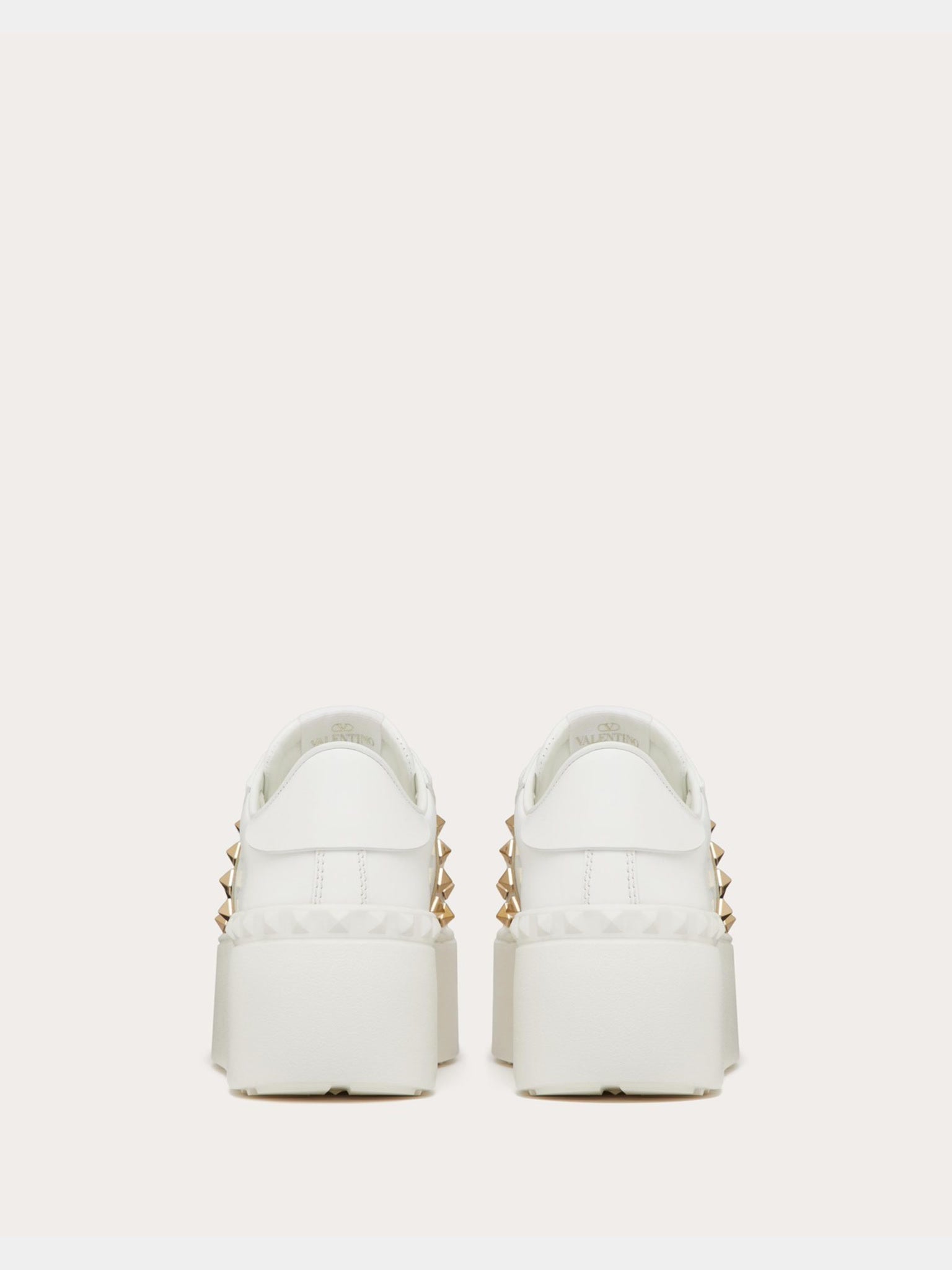 Valentino Sneakers Damskie Biało - Platynowe Flatform RockstudValentino