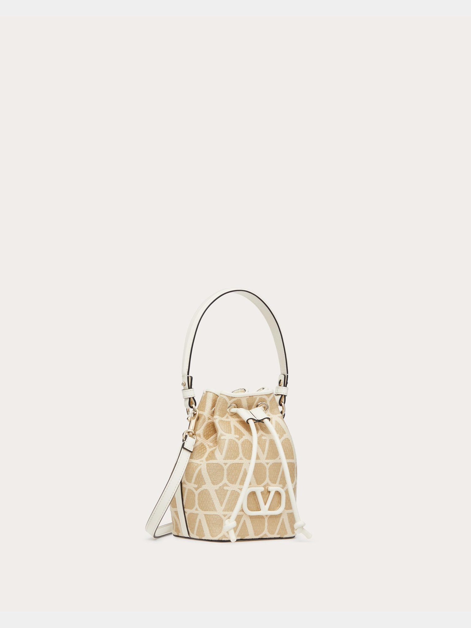 Valentino Torebka damska Mini Bucket VLogo Naturale/Ivory 4W2PDZ440DHYT3Valentino