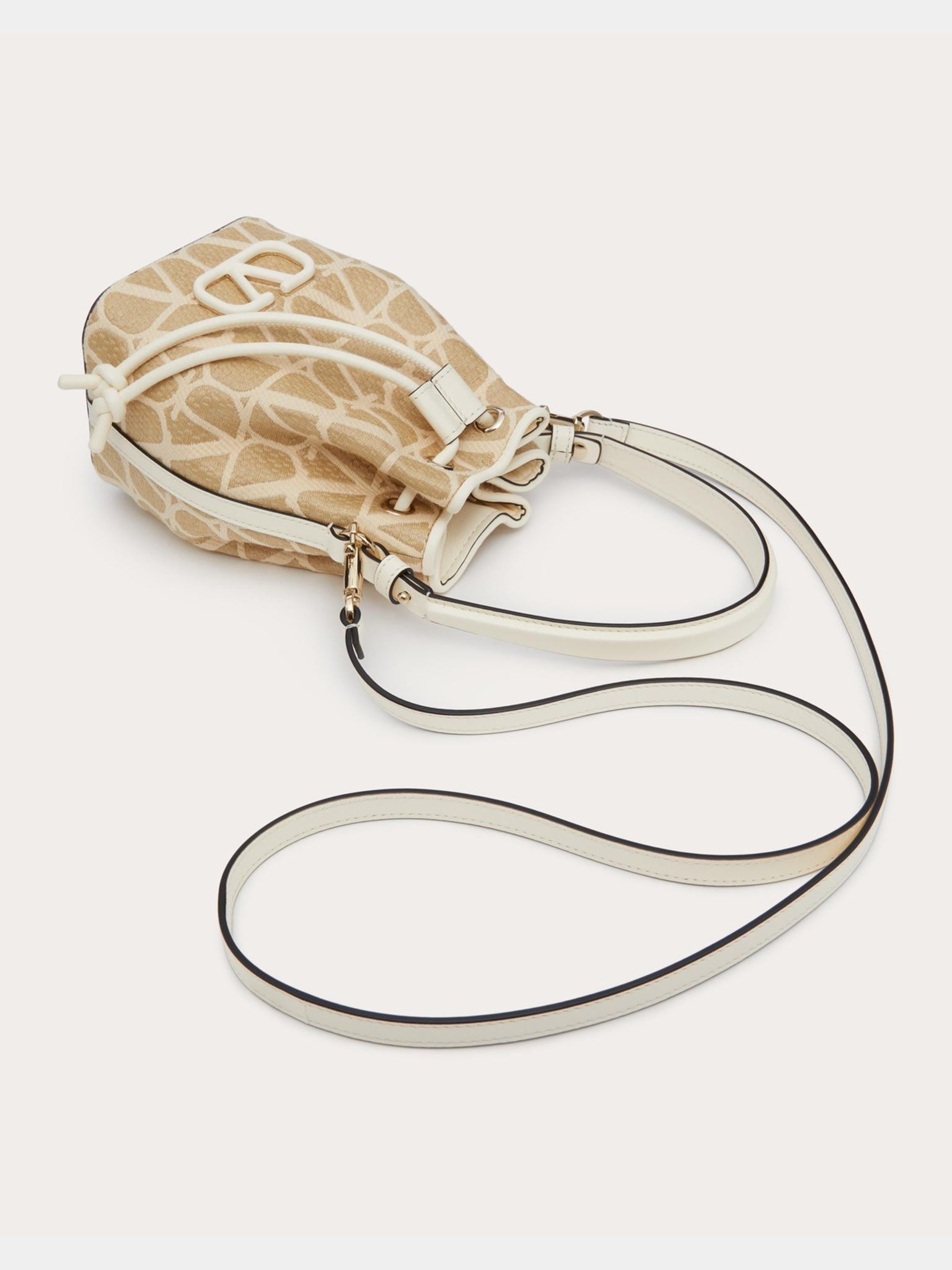 Valentino Torebka damska Mini Bucket VLogo Naturale/Ivory 4W2PDZ440DHYT3Valentino
