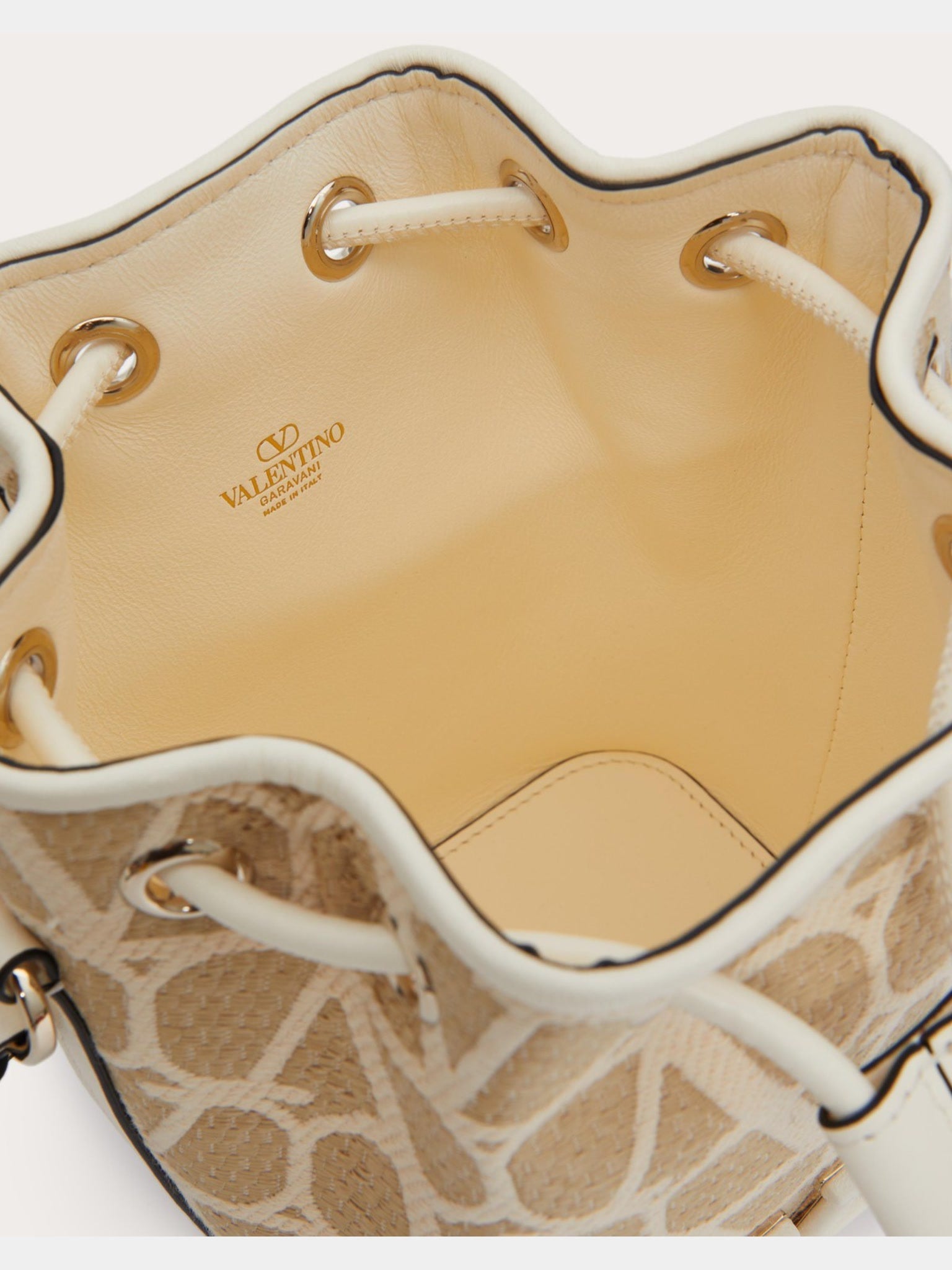 Valentino Torebka damska Mini Bucket VLogo Naturale/Ivory 4W2PDZ440DHYT3Valentino