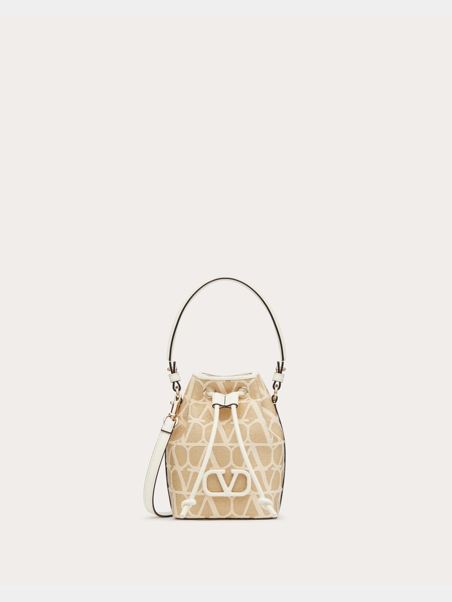 Valentino Torebka damska Mini Bucket VLogo Naturale/Ivory 4W2PDZ440DHYT3Valentino