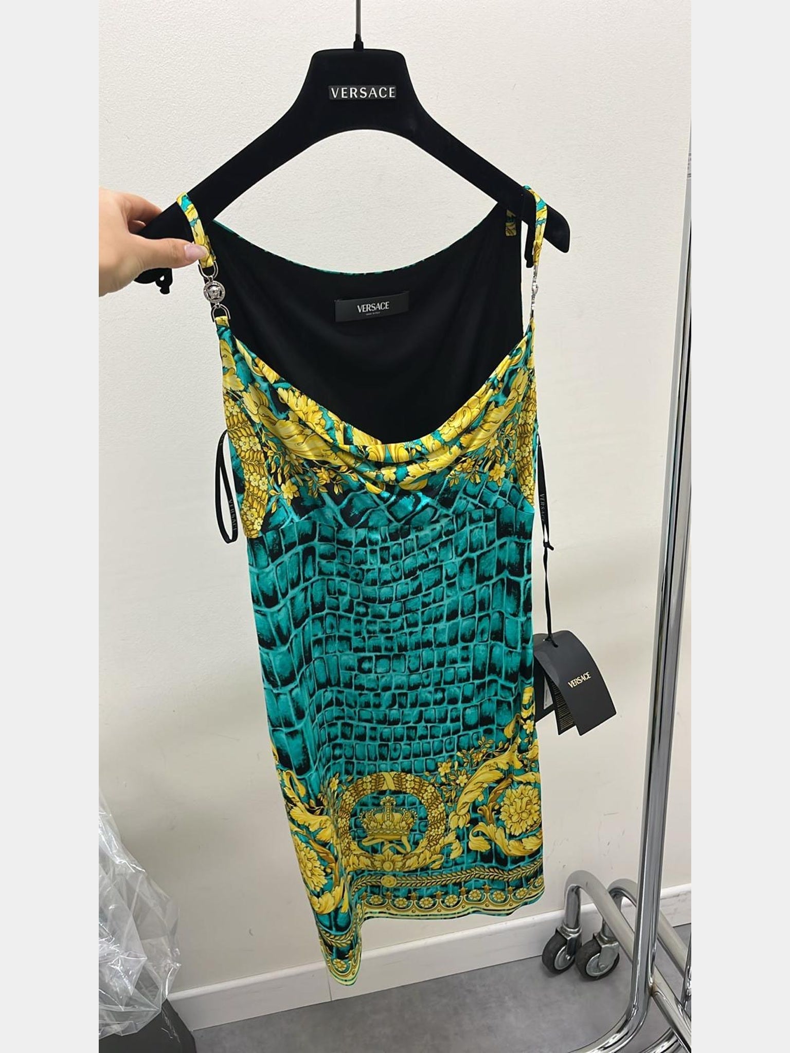 Versace Dress green and yellowVersace