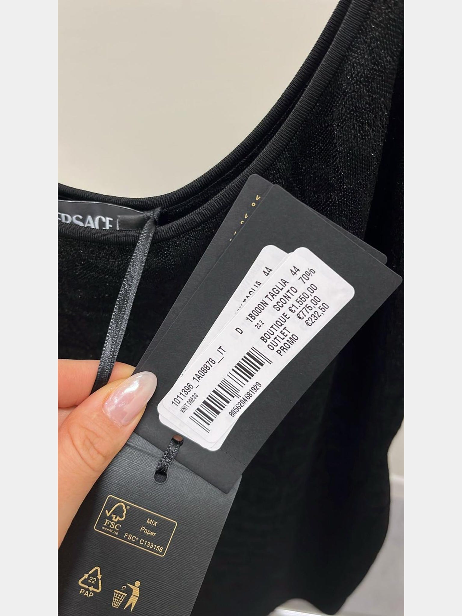 Versace Knit blak DressVersace