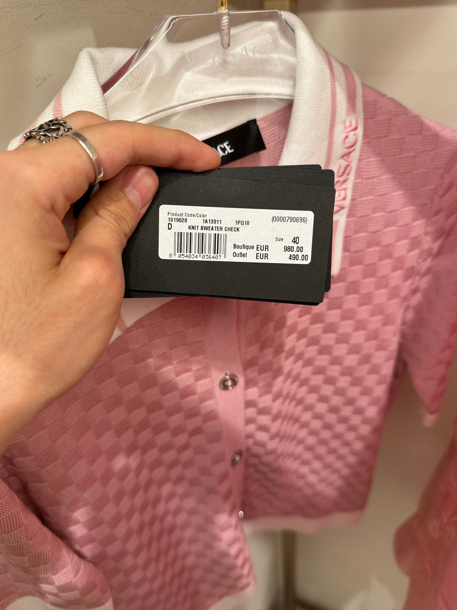 Versace Knit Sweater CheckVersace