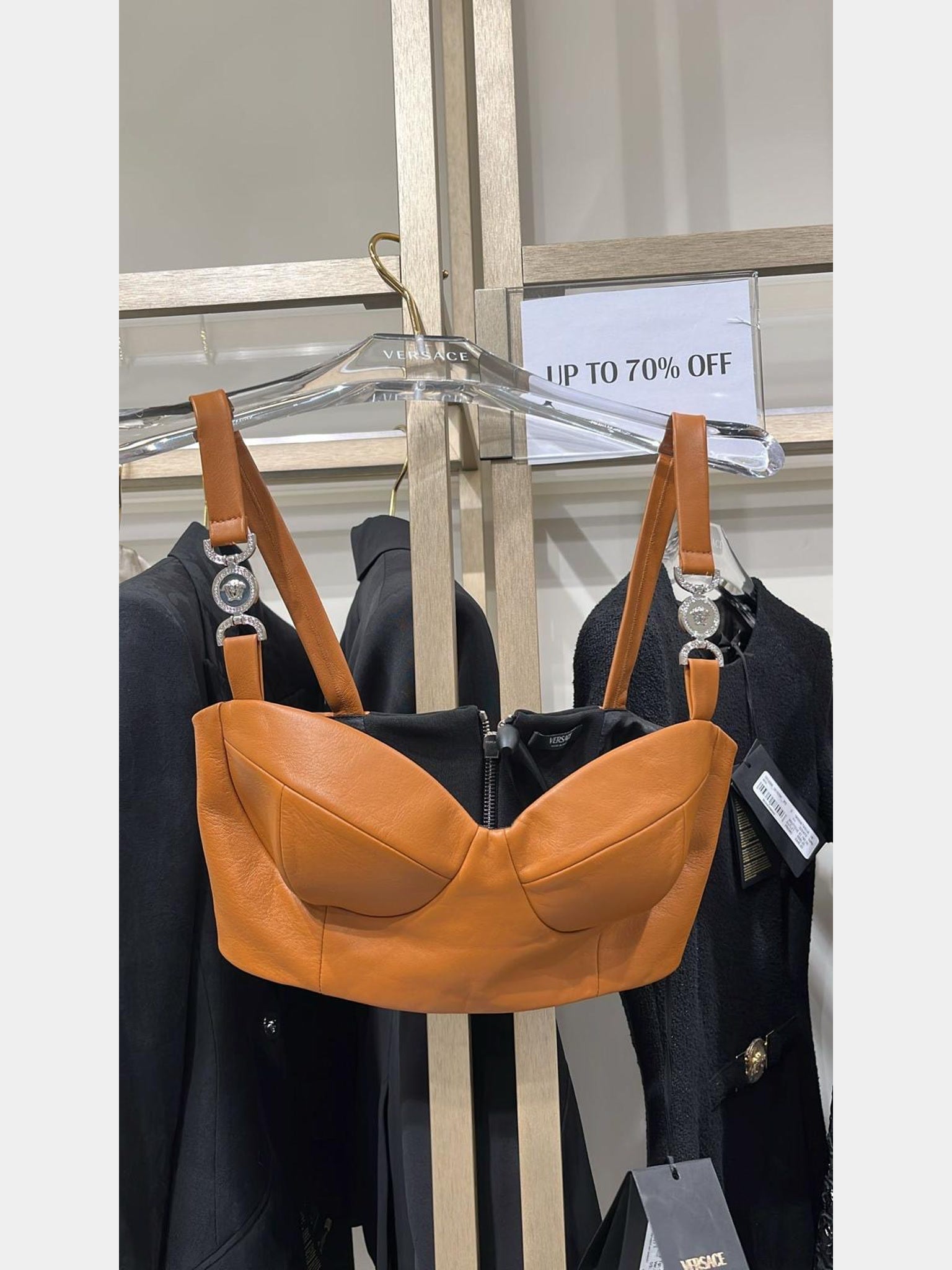 Versace Leather Bustier TopVersace