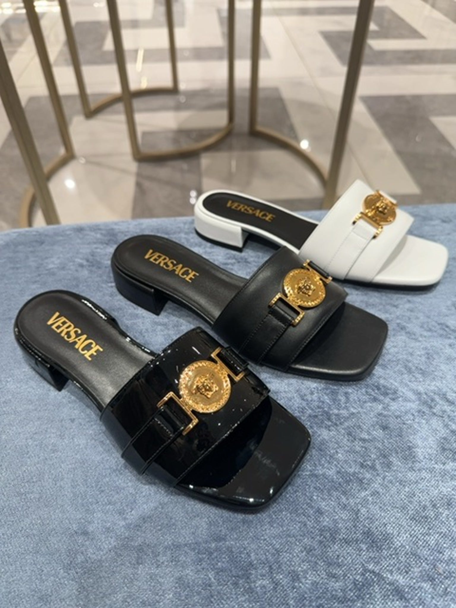 Versace Shoes Vernice+Metal blackVersace