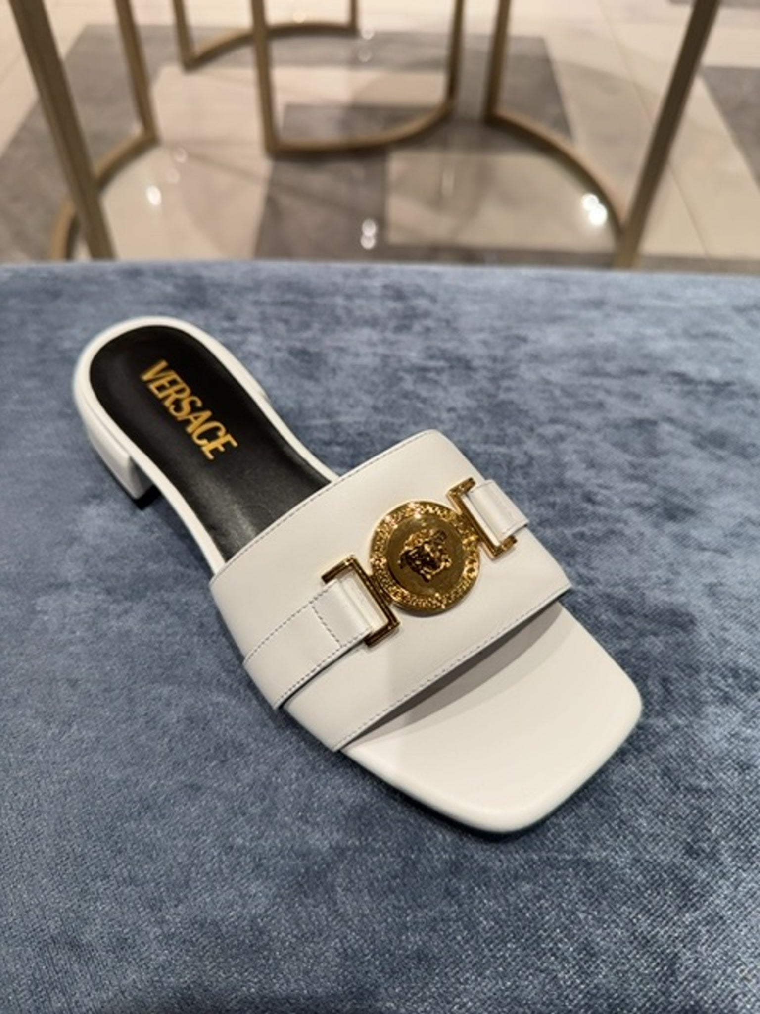 Versace Shoes Vitello+ Metal whiteVersace