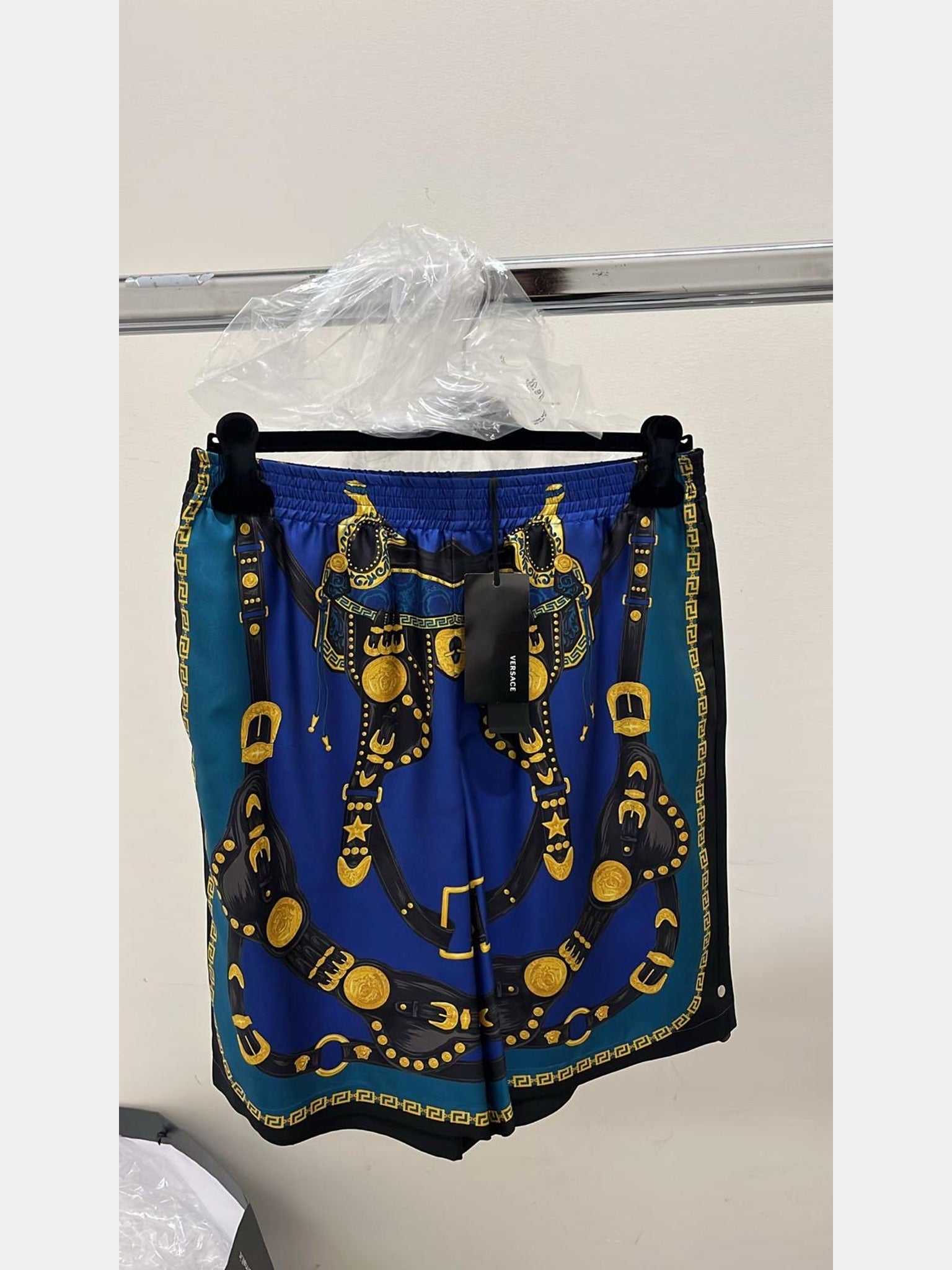 Versace Shorts blue and goldVersace