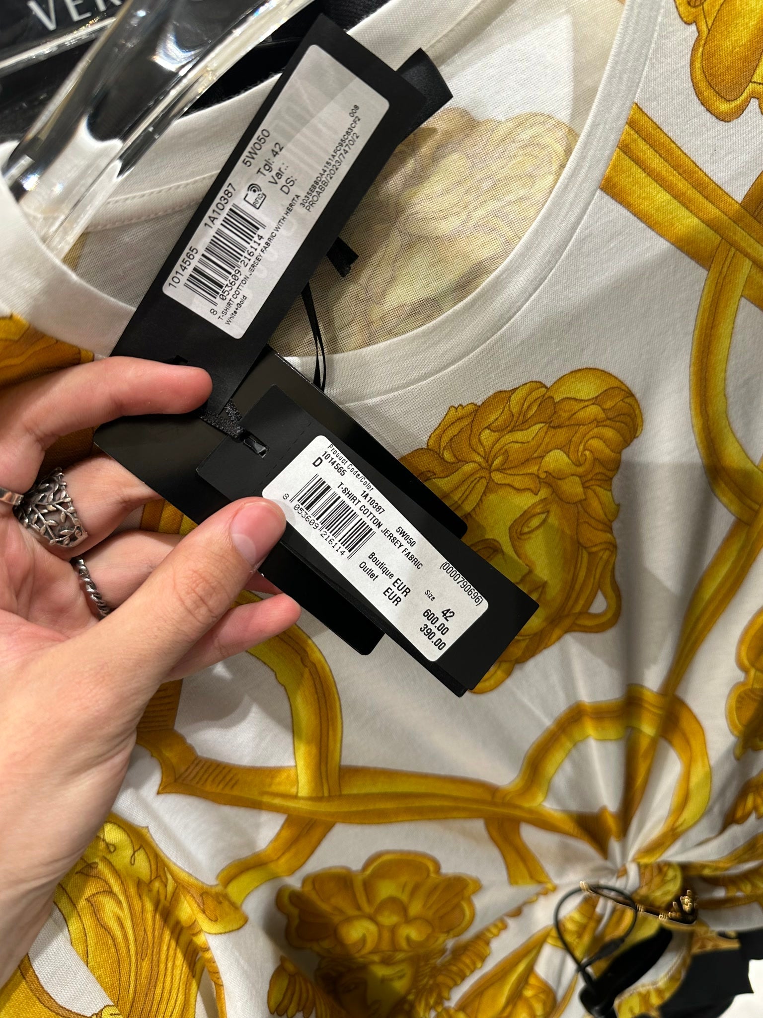 Versace T-Shirt Cotton Jersey FabricVersace