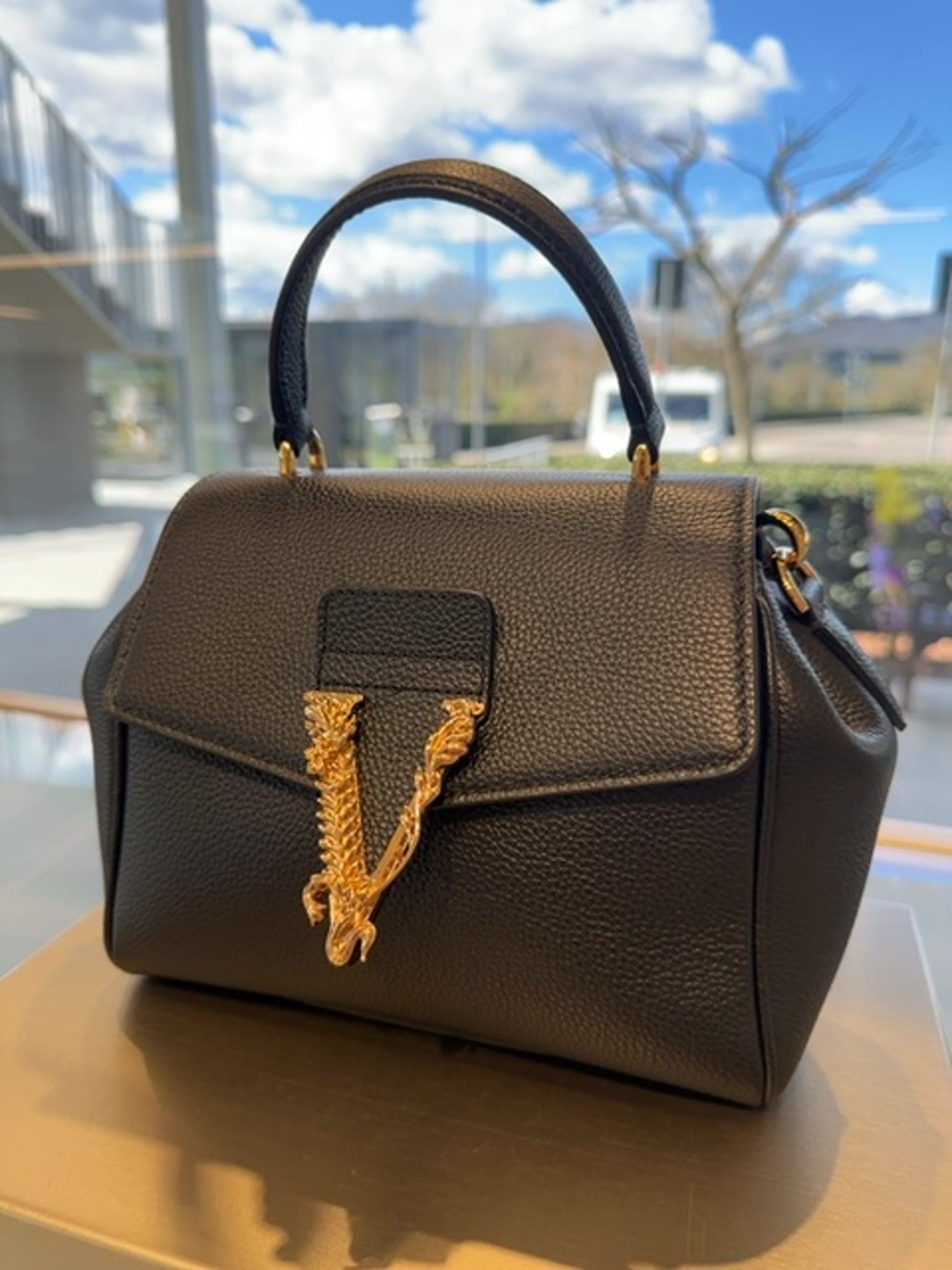 Versace Top Handle Grainy CalfVersace