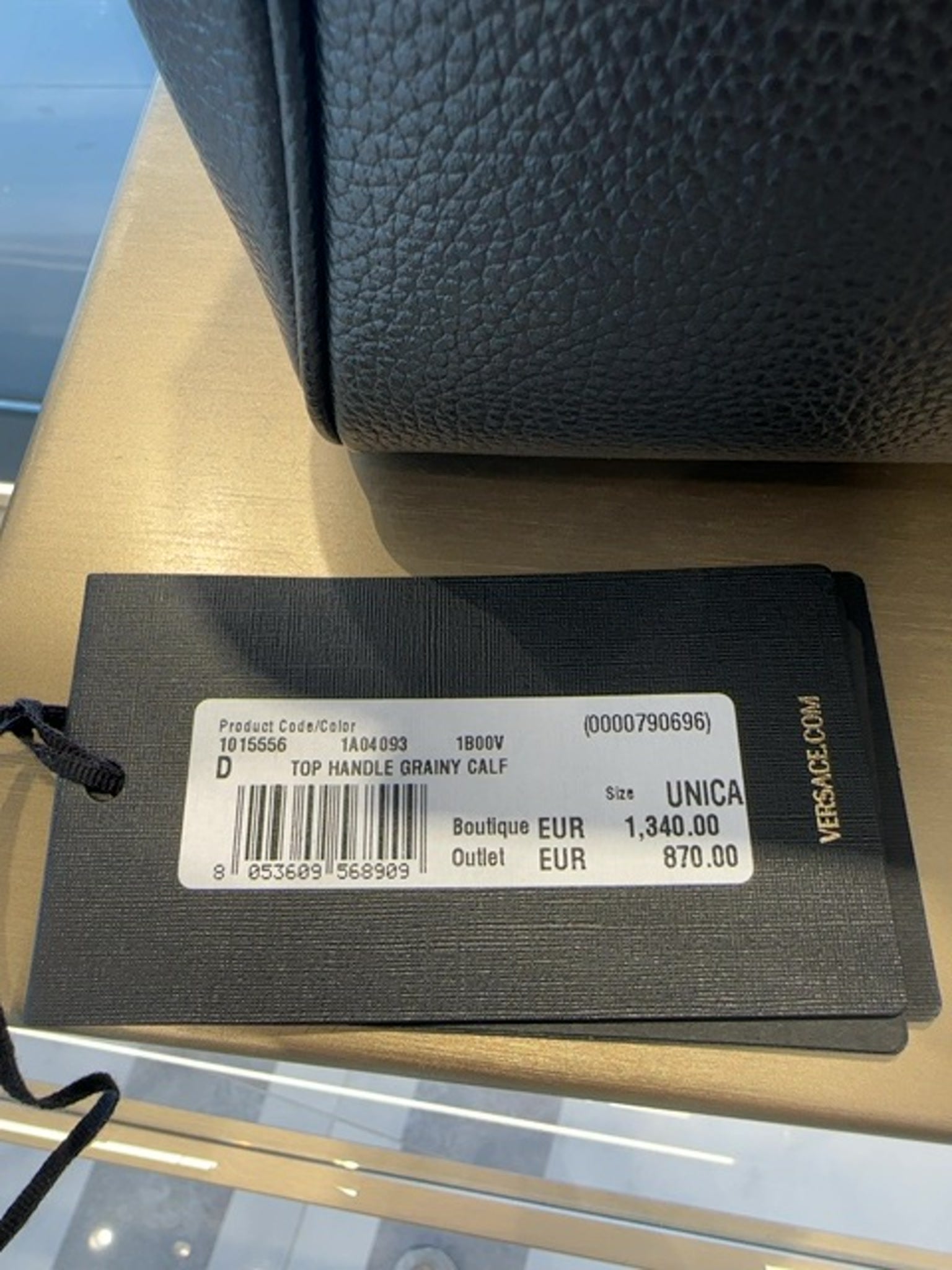 Versace Top Handle Grainy CalfVersace