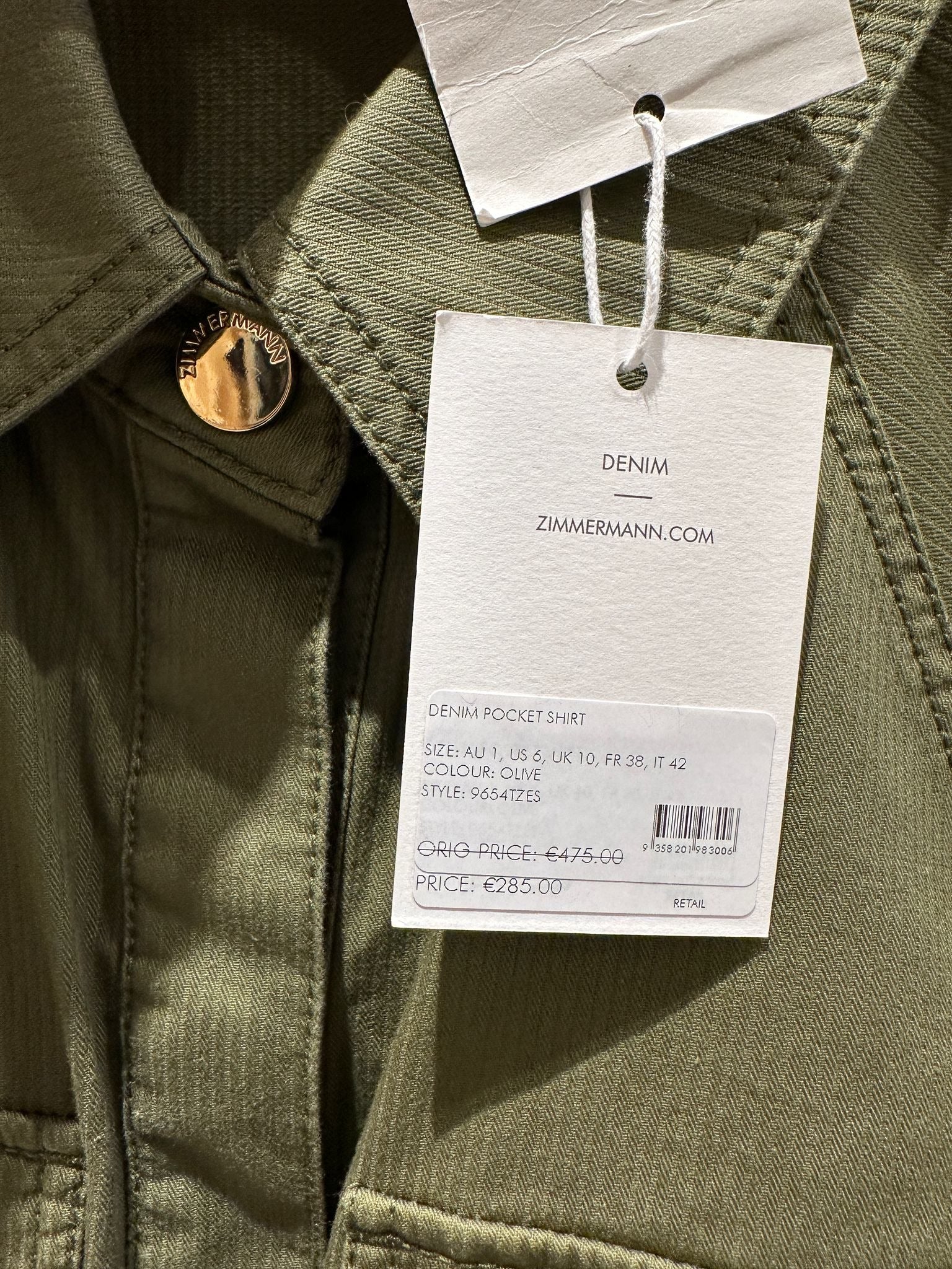 ZIMMERMANN Denim Pocket ShirtZIMMERMANN