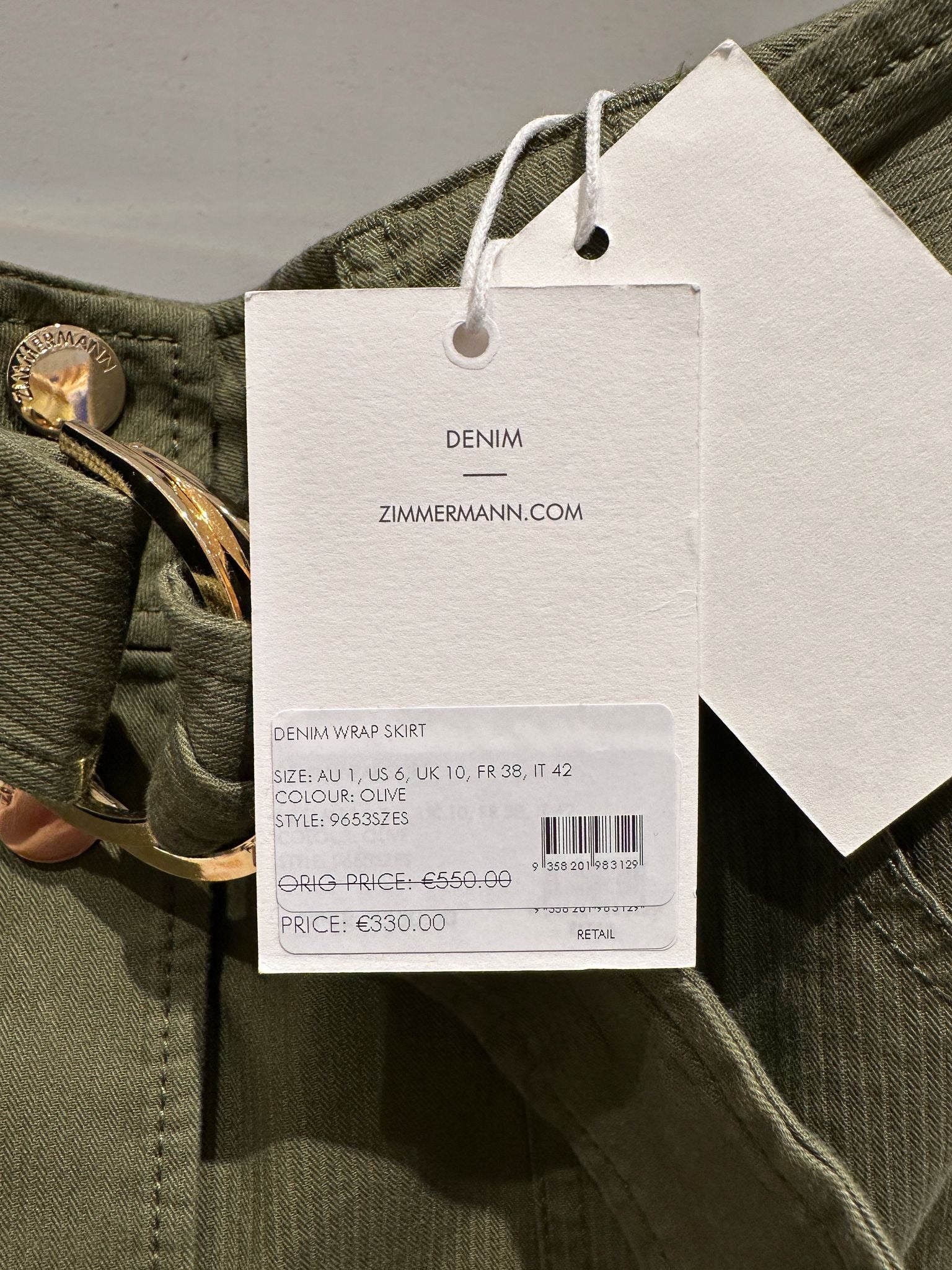 ZIMMERMANN Denim Wrap SkirtZIMMERMANN