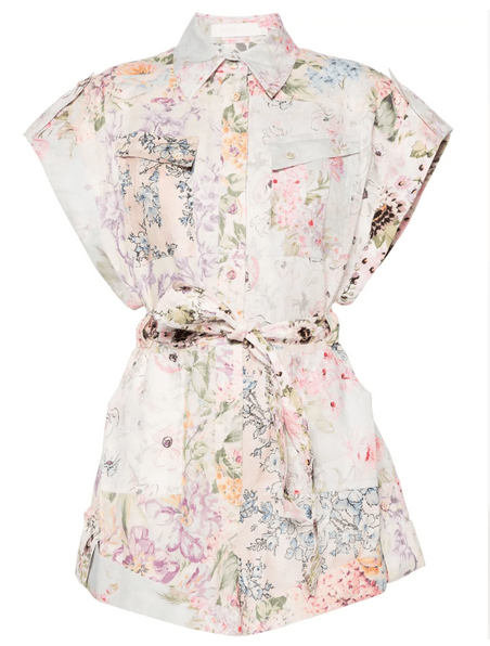 ZIMMERMANN Halliday Cuffed PlaysuitZimmermann