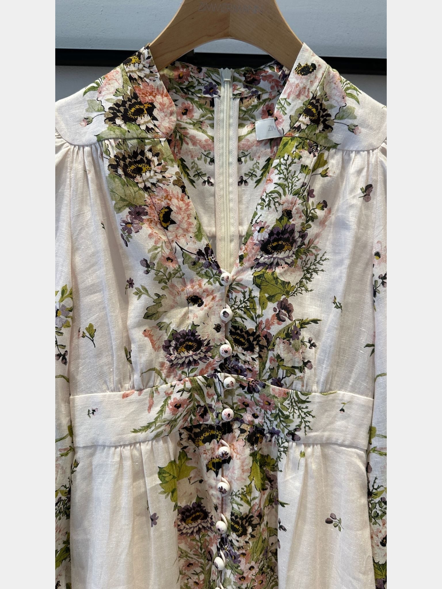 ZIMMERMANN Halliday Plunge Midi DressZIMMERMANN