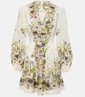 ZIMMERMANN Halliday Plunge Mini DressZimmermann