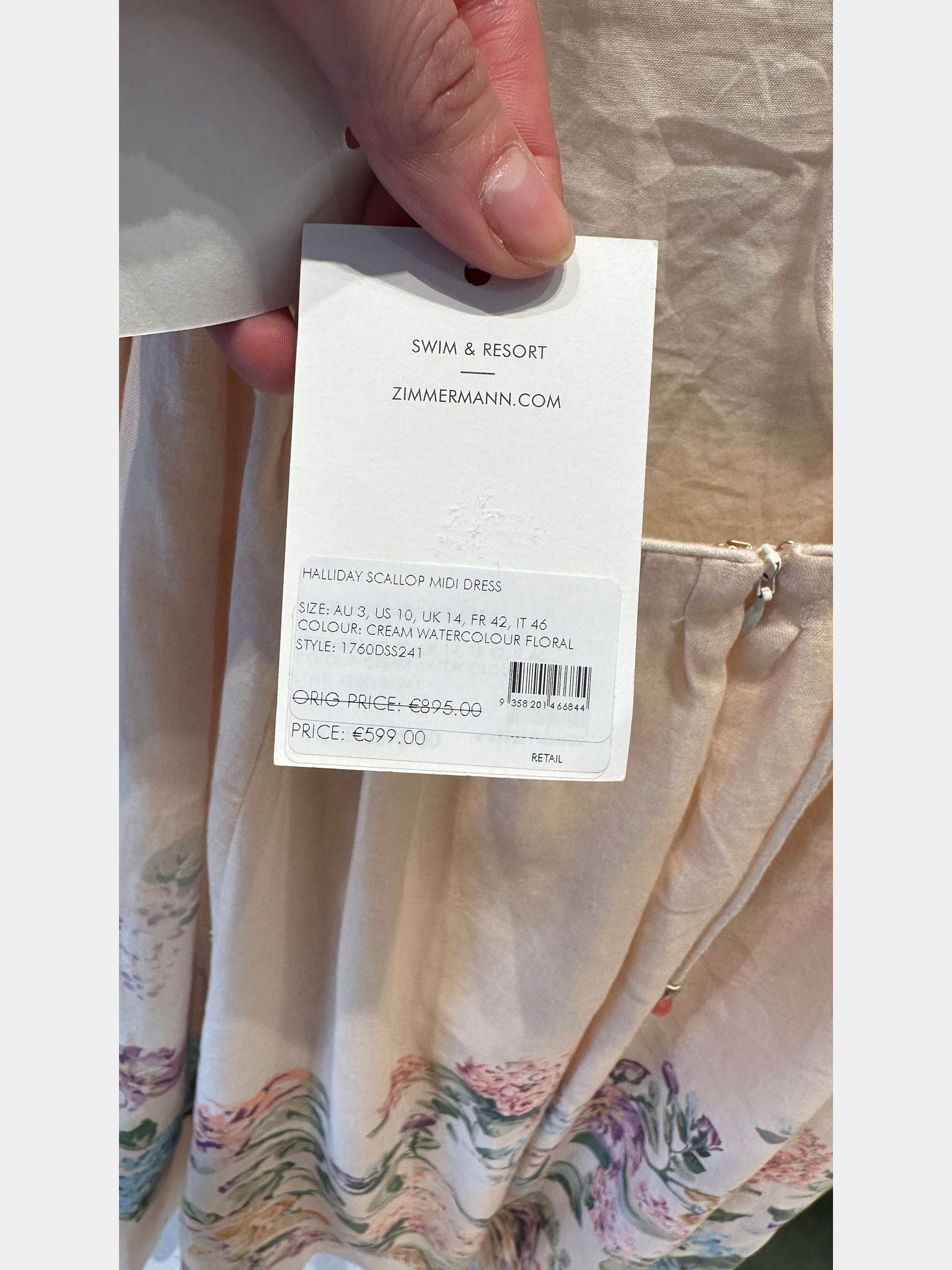 ZIMMERMANN Halliday Scallop Midi DressZIMMERMANN