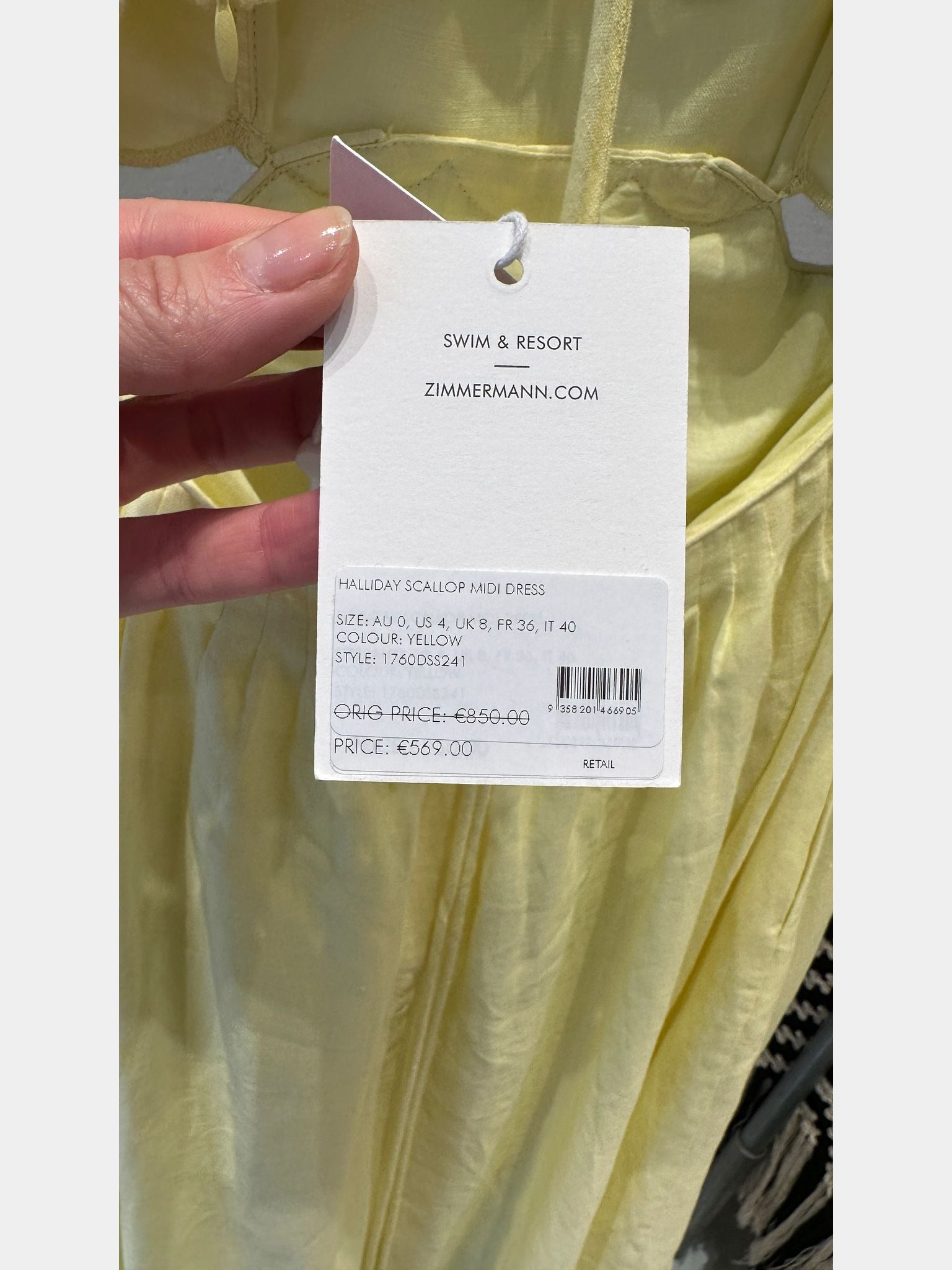 ZIMMERMANN Halliday Scallop Midi DressZIMMERMANN