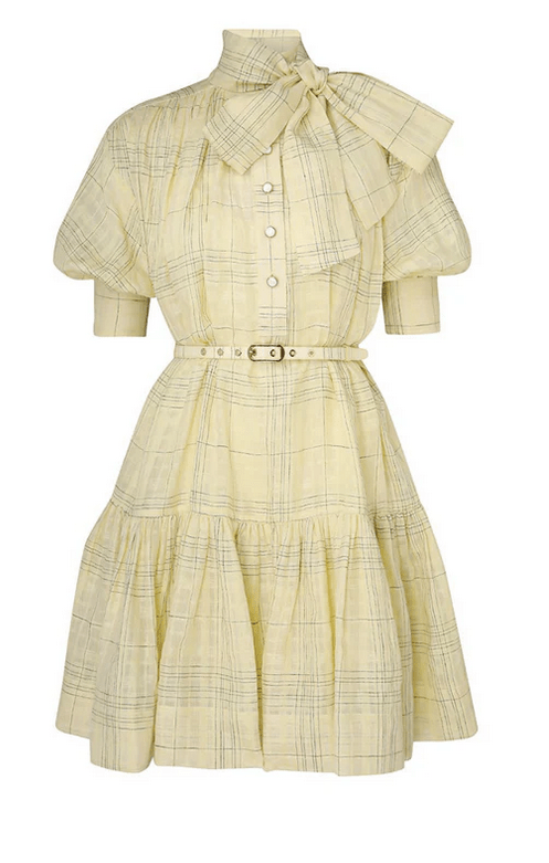 ZIMMERMANN Harmony Check Mini DressZimmermann