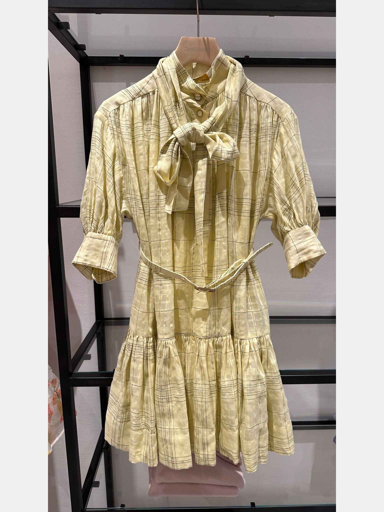 ZIMMERMANN Harmony Check Mini DressZIMMERMANN