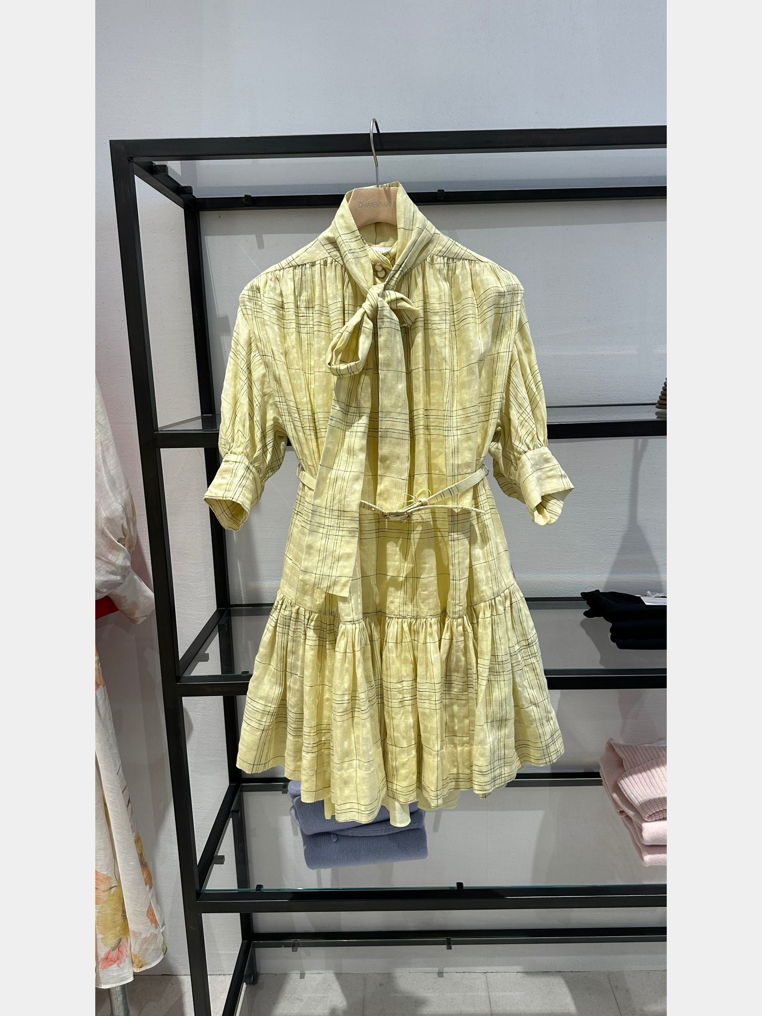 ZIMMERMANN Harmony Check Mini DressZimmermann