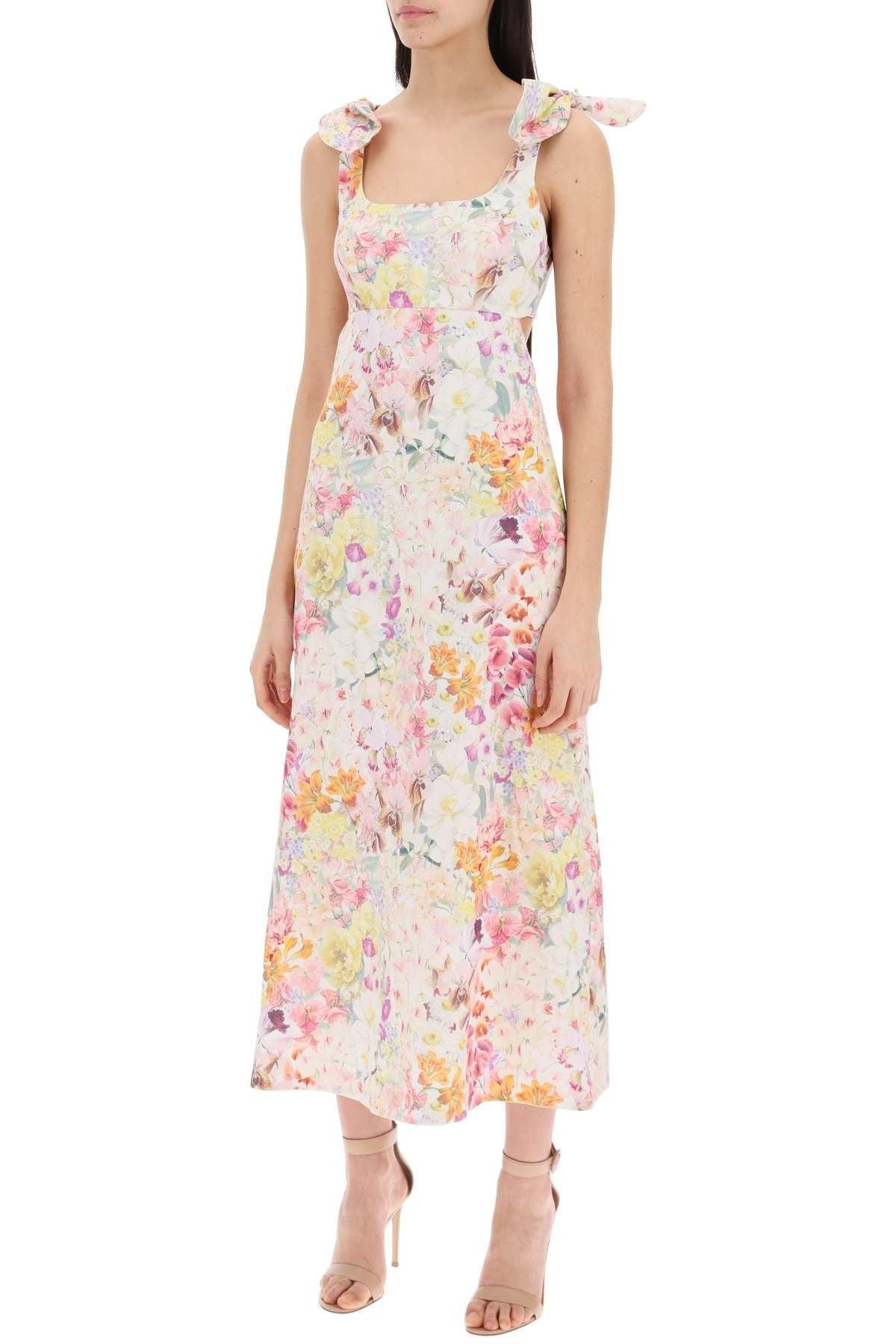 Zimmermann Harmony Floral Midi Dress in WhiteZimmermann