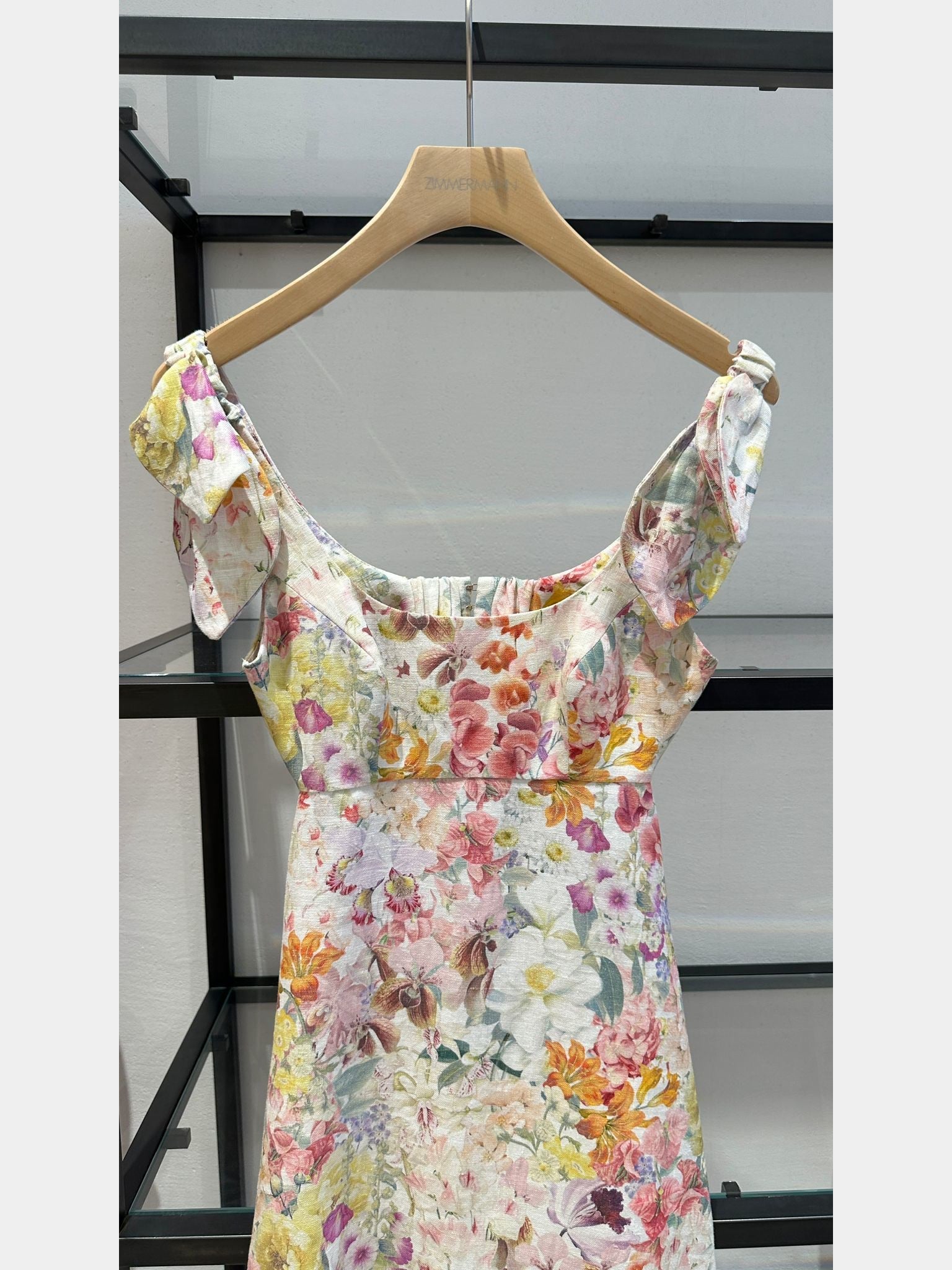 Zimmermann Harmony Floral Midi Dress in WhiteZimmermann