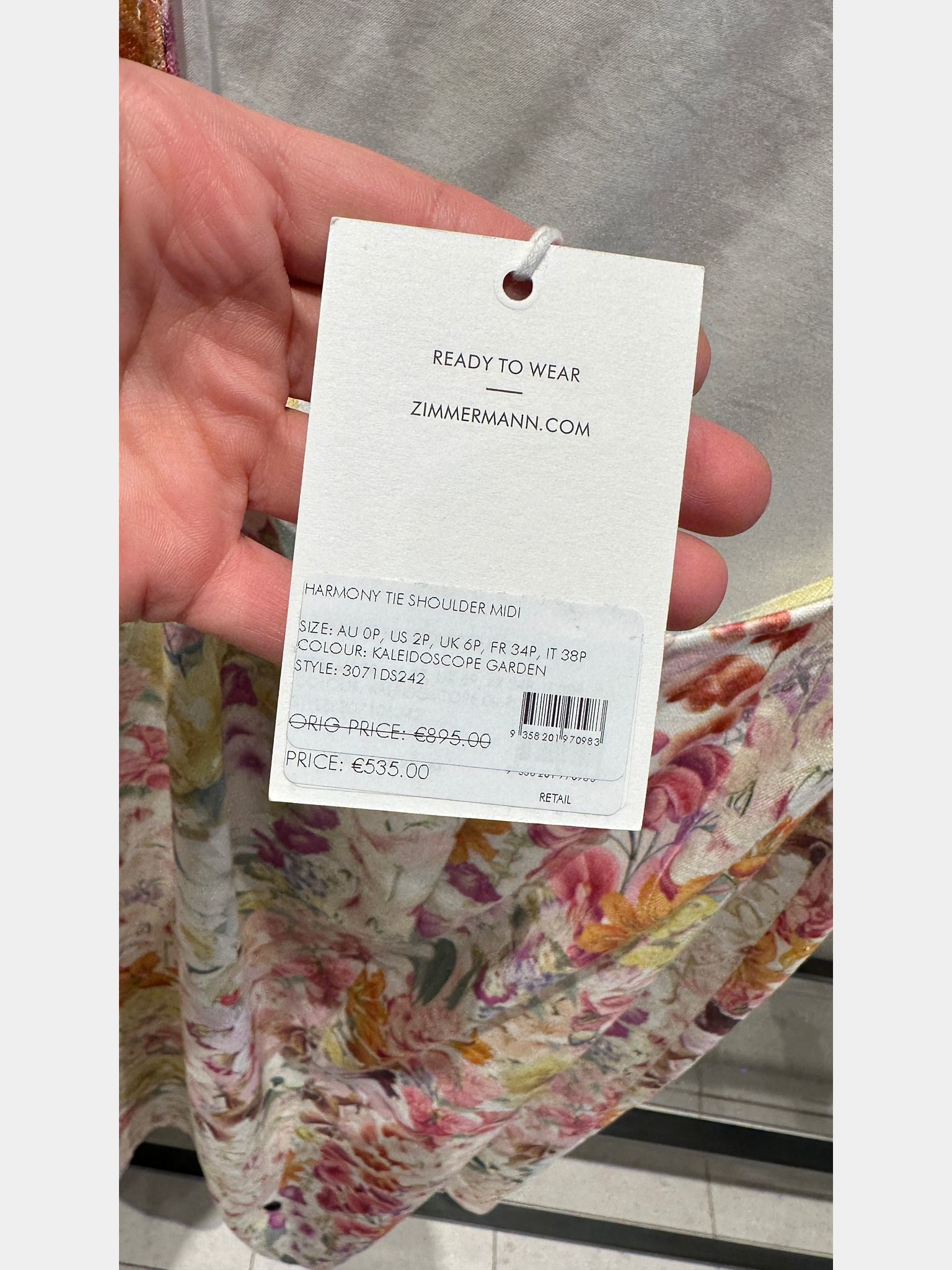 Zimmermann Harmony Floral Midi Dress in WhiteZimmermann