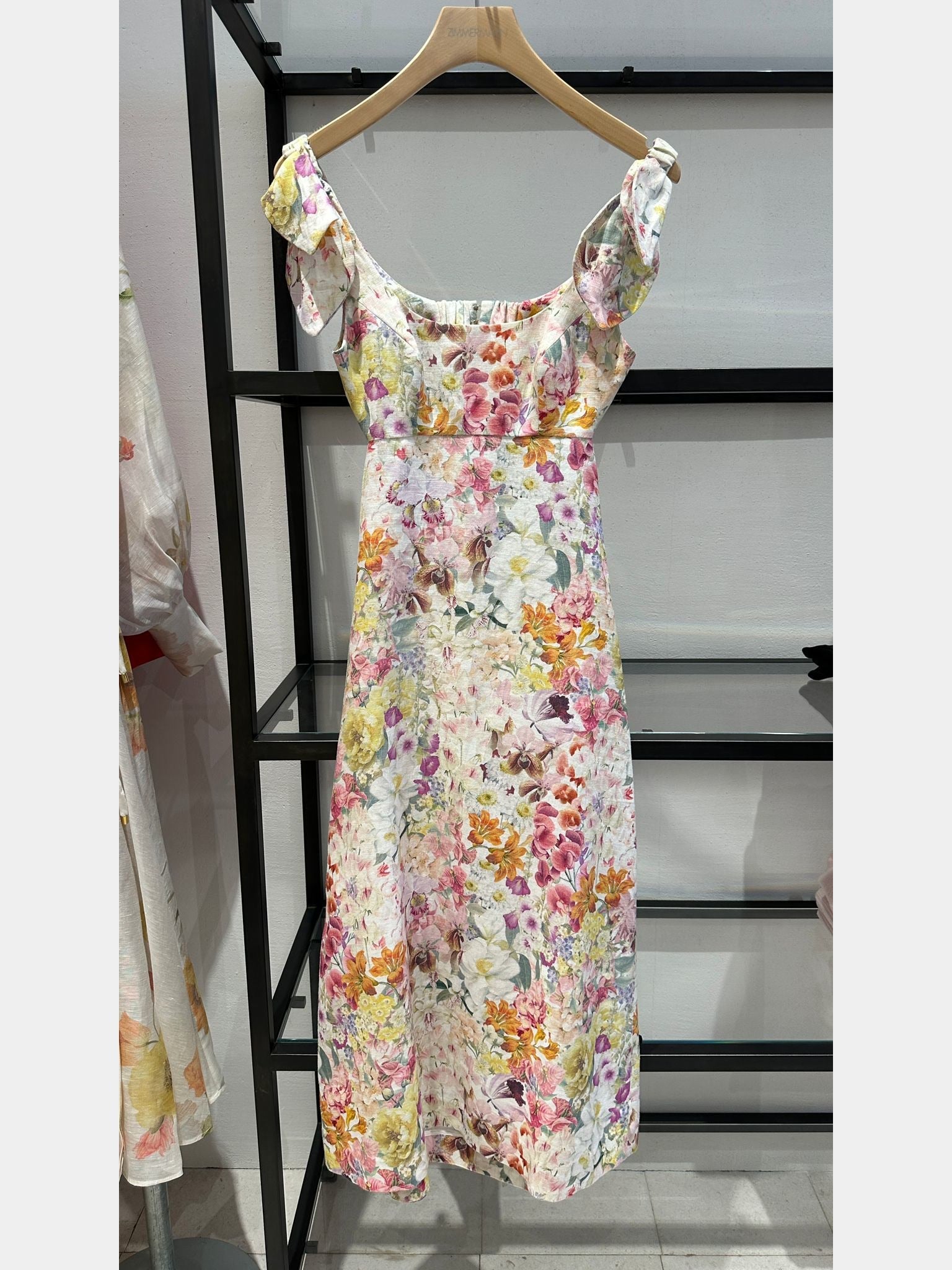 Zimmermann Harmony Floral Midi Dress in WhiteZimmermann