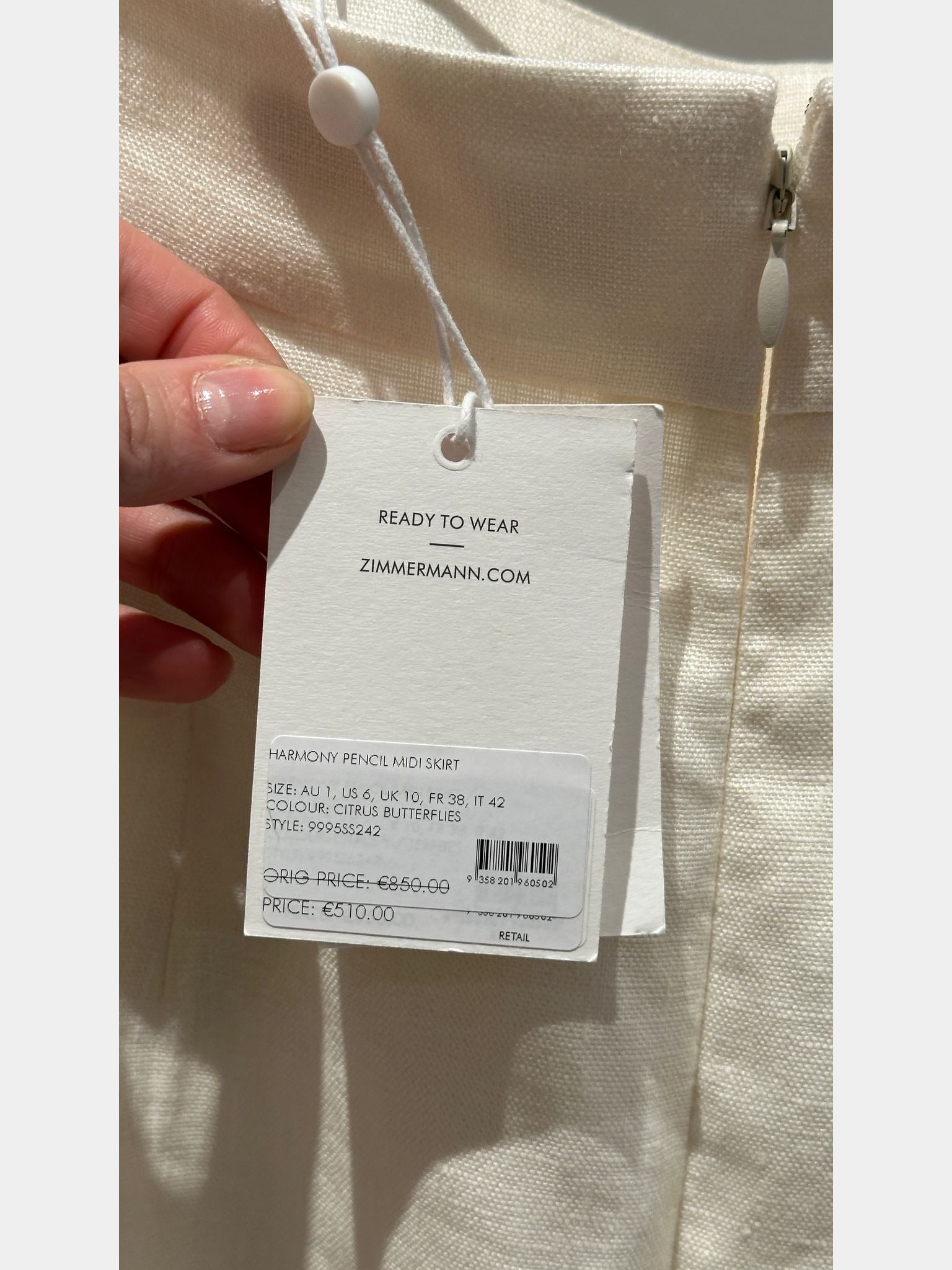 ZIMMERMANN Harmony Pencil Midi SkirtZIMMERMANN