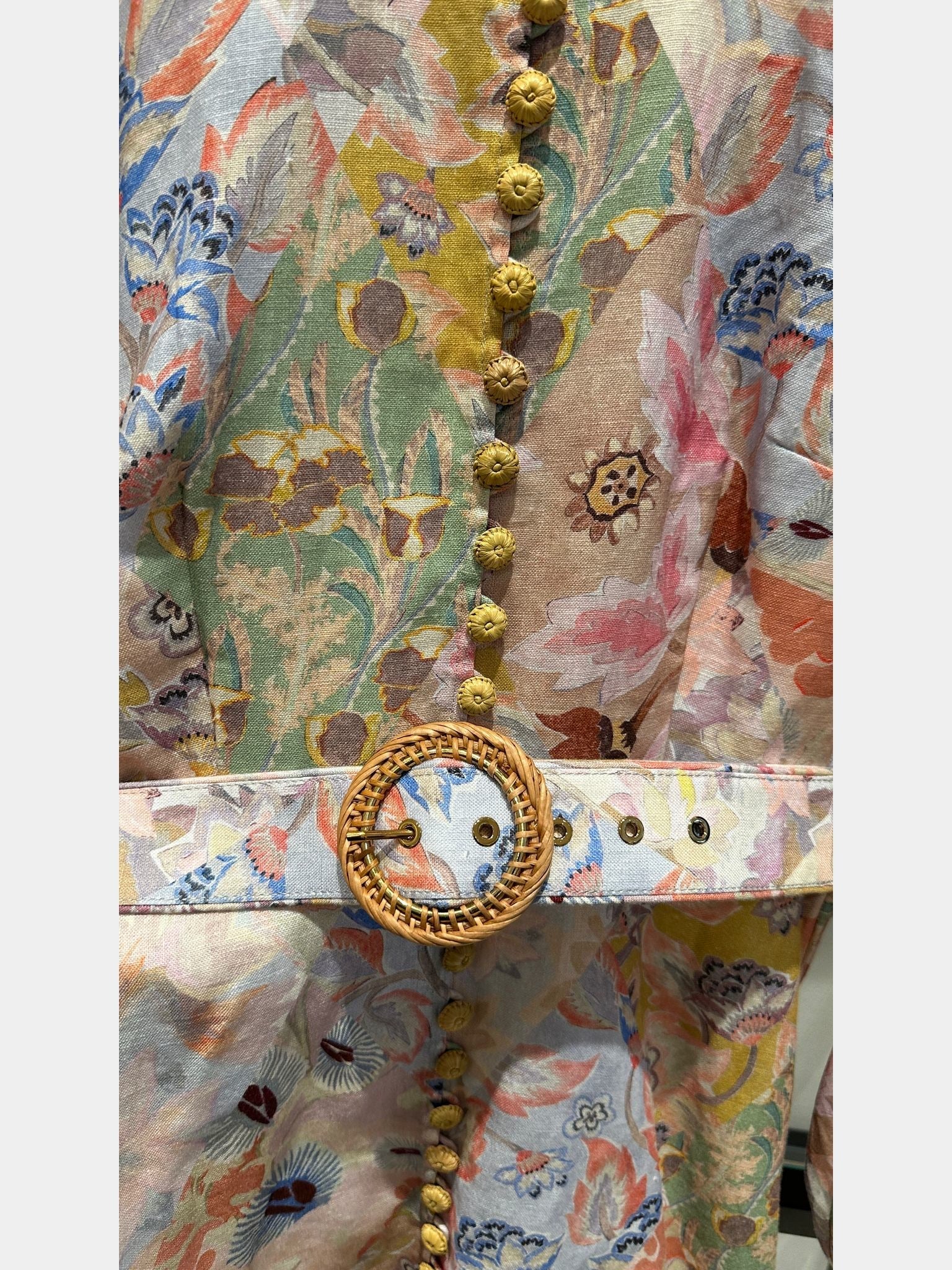 ZIMMERMANN Illustration Belted Mini DressZIMMERMANN